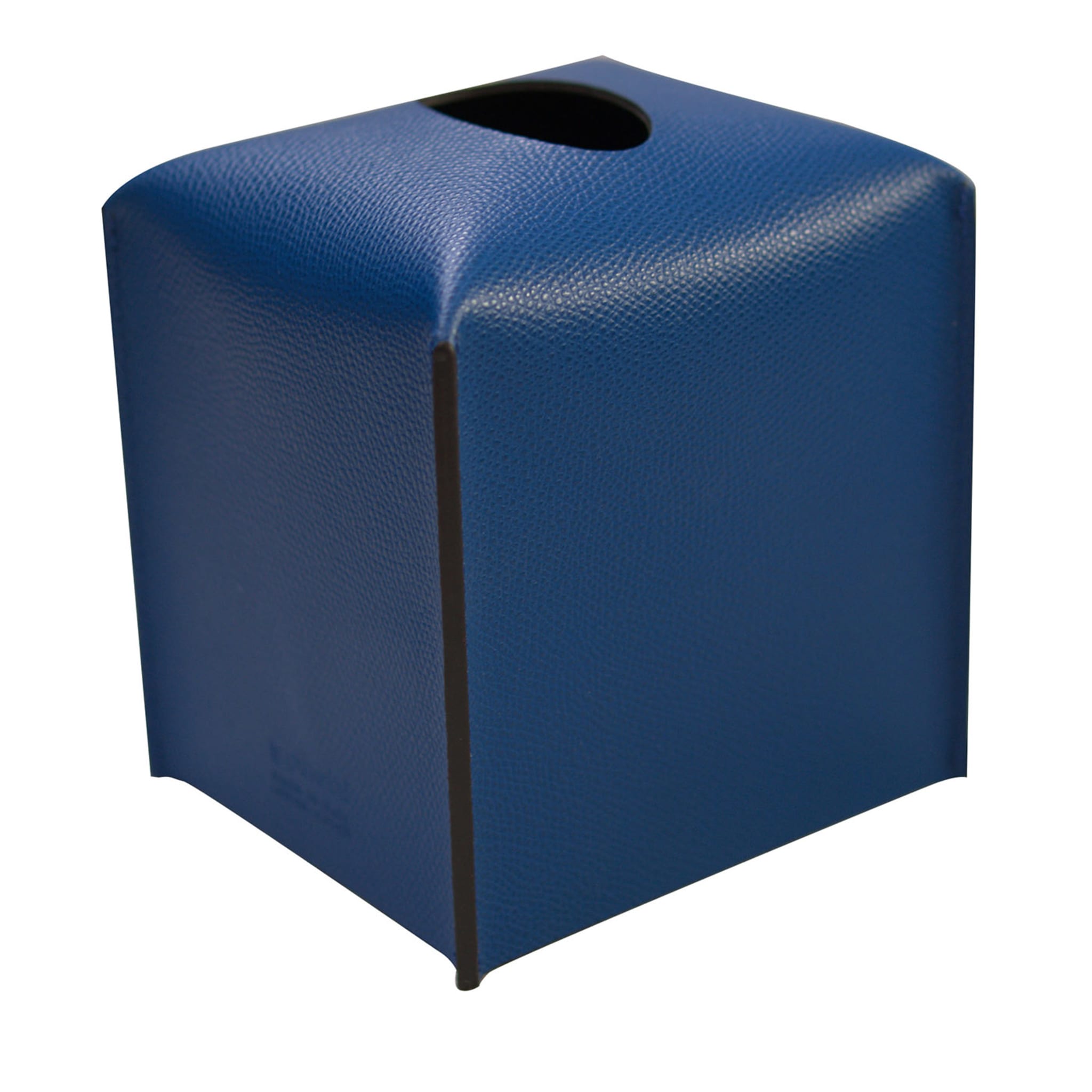 Blue Leather Tissue Box - Main view