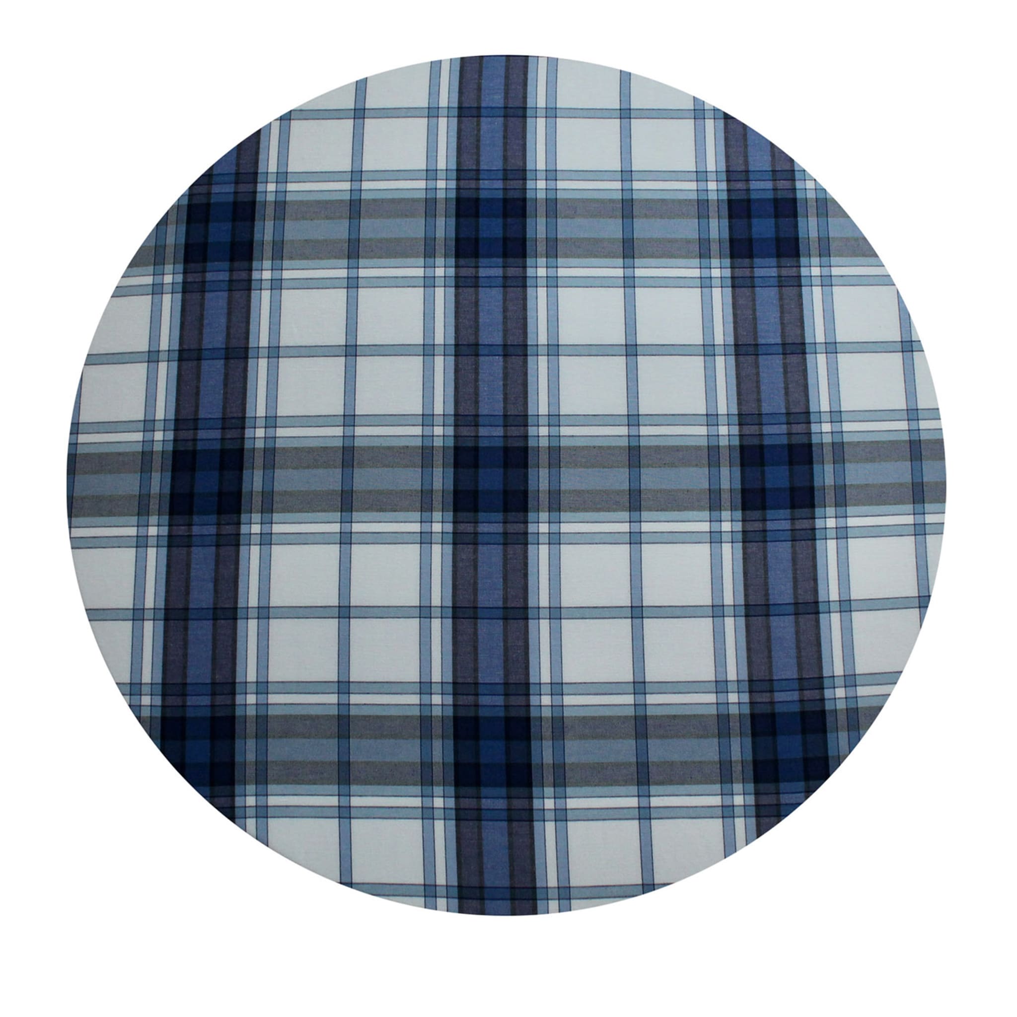 Cuffiette Check Round Blue & White Placemat  - Main view