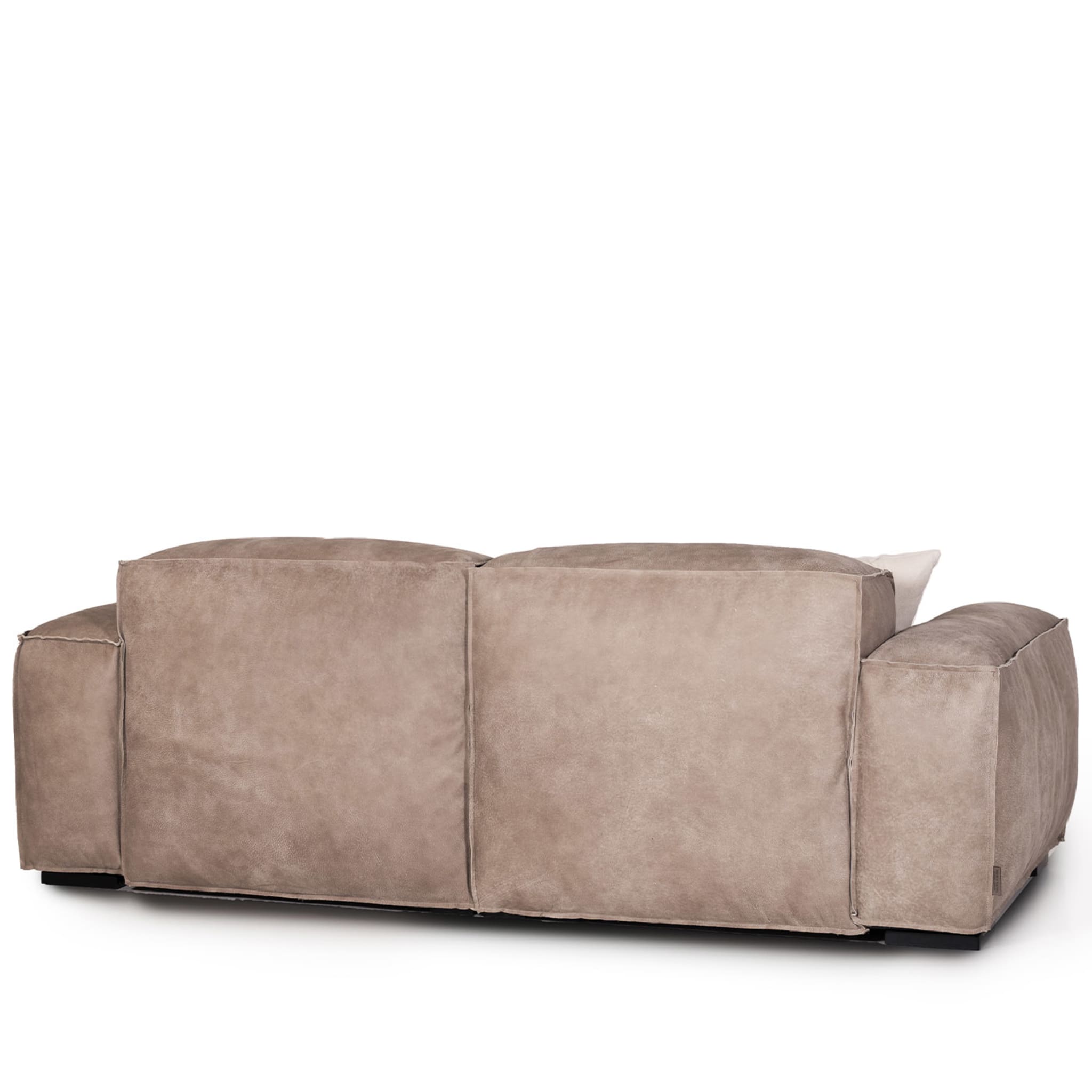 Placido 2 Seater Sofa in Gray Leather  - Alternative view 4