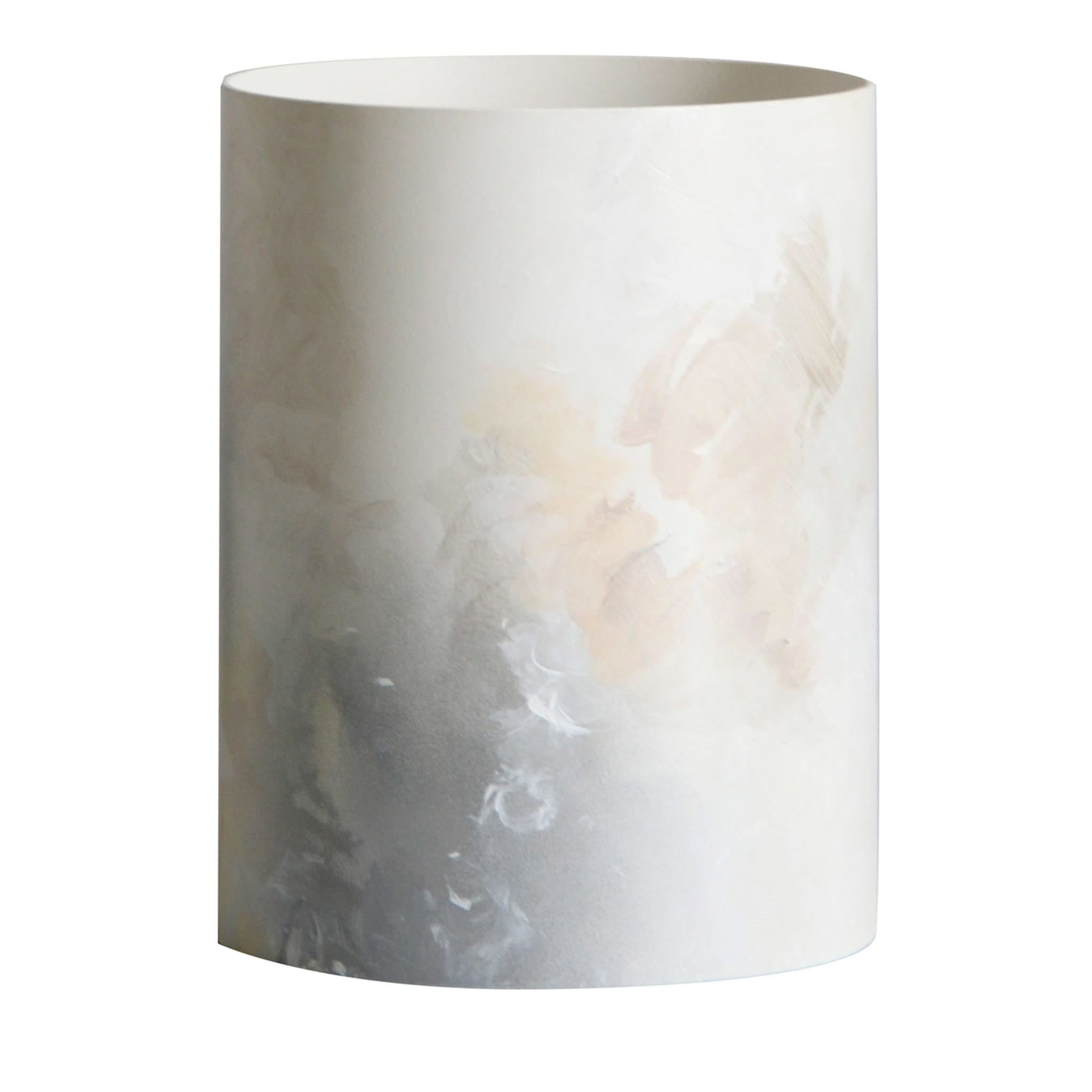 Flora L Cylindrical White Vase by Gabriela Azar Rubagotti #3 - Main view