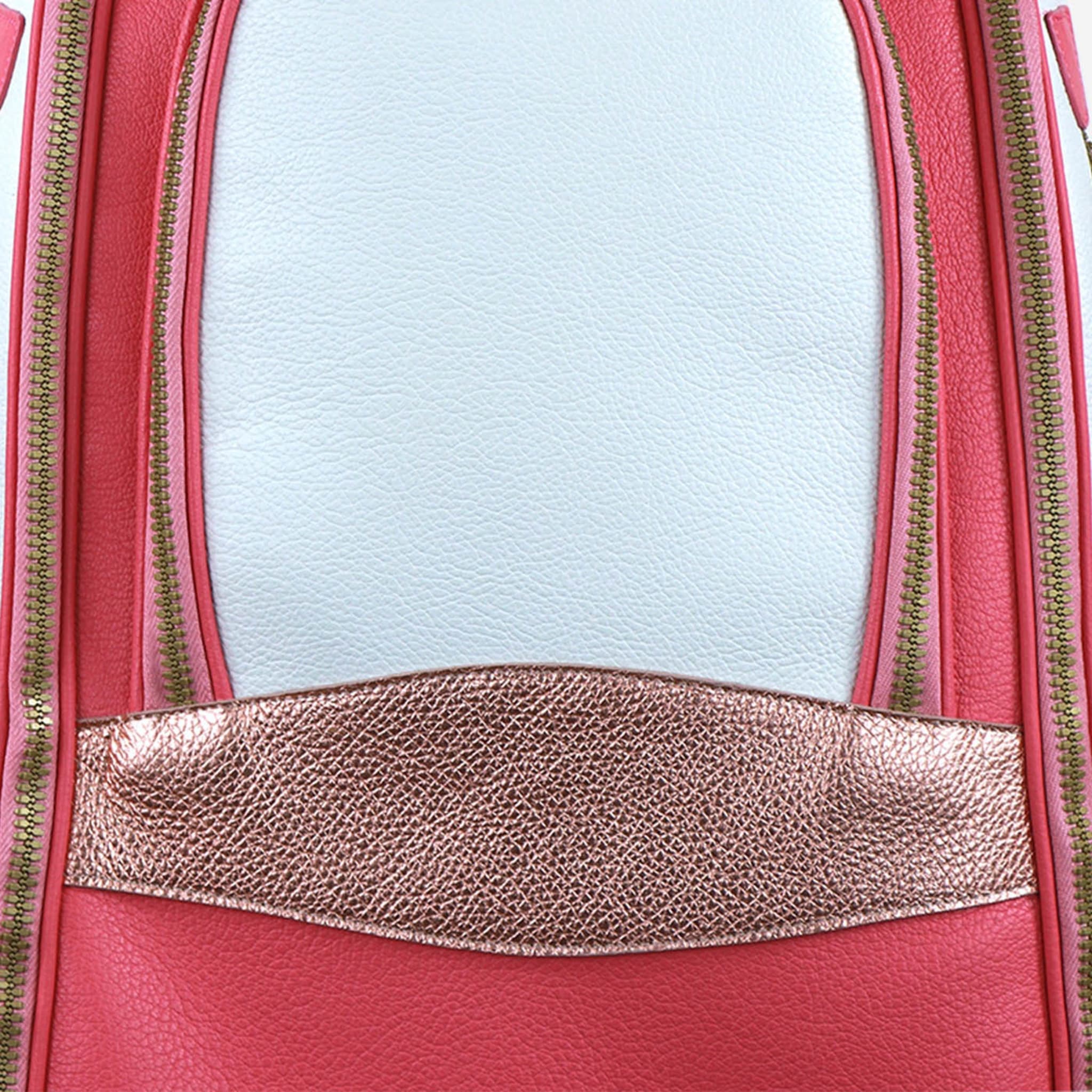 Imperiale Pink & White Leather Golf Bag - Alternative view 4