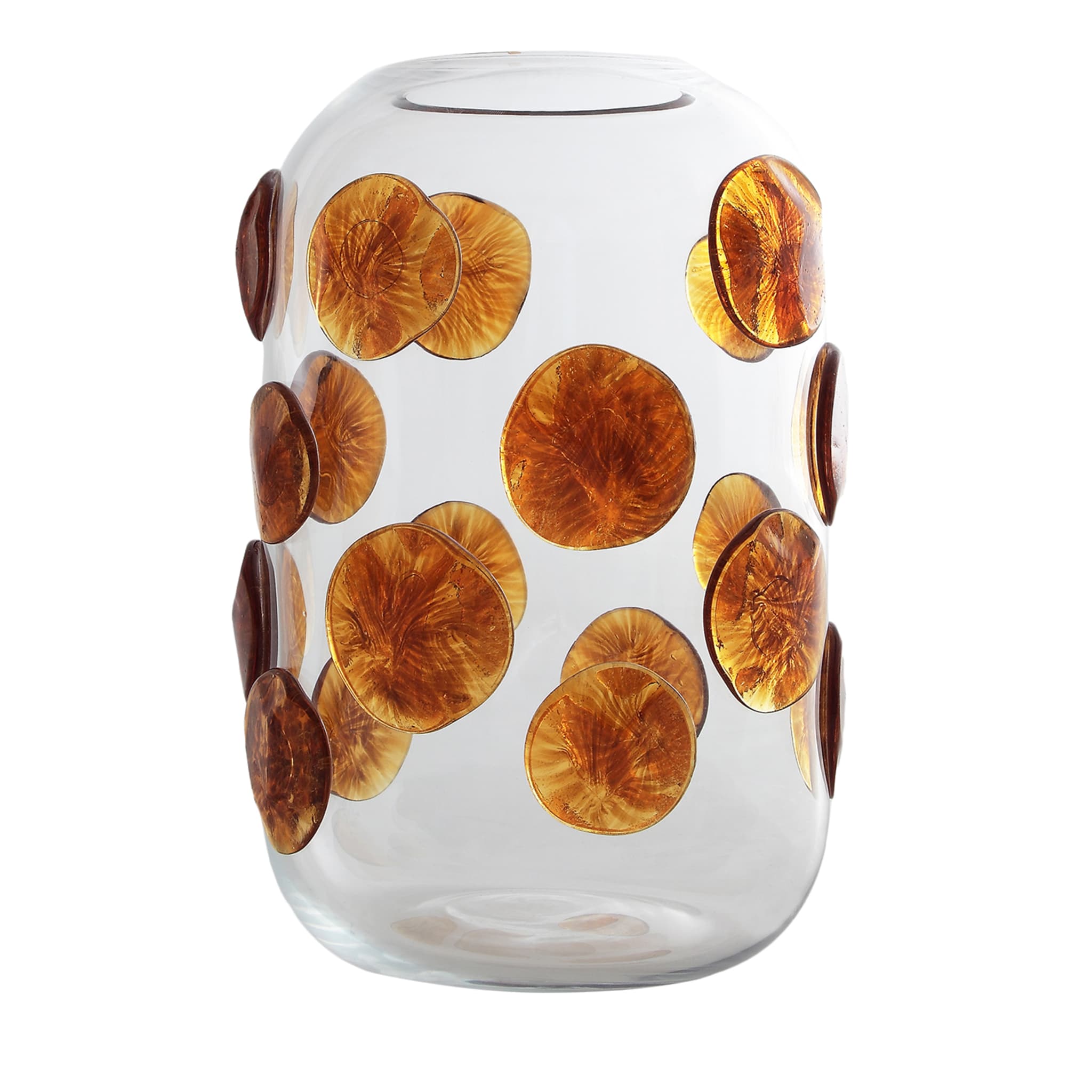 Vase transparent Goccia Amber Dots - Vue principale
