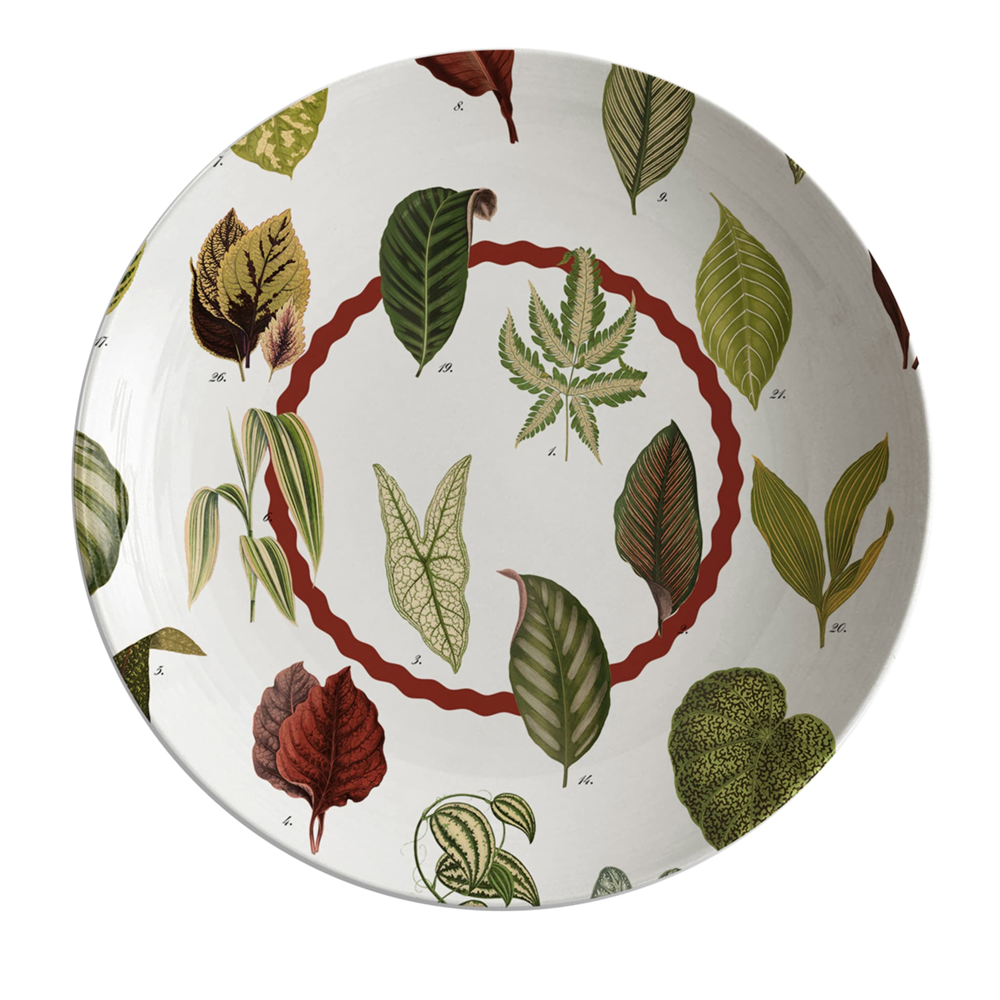 Cabinet De Curiosités Porcelain Soup Plate With Leaves - Main view