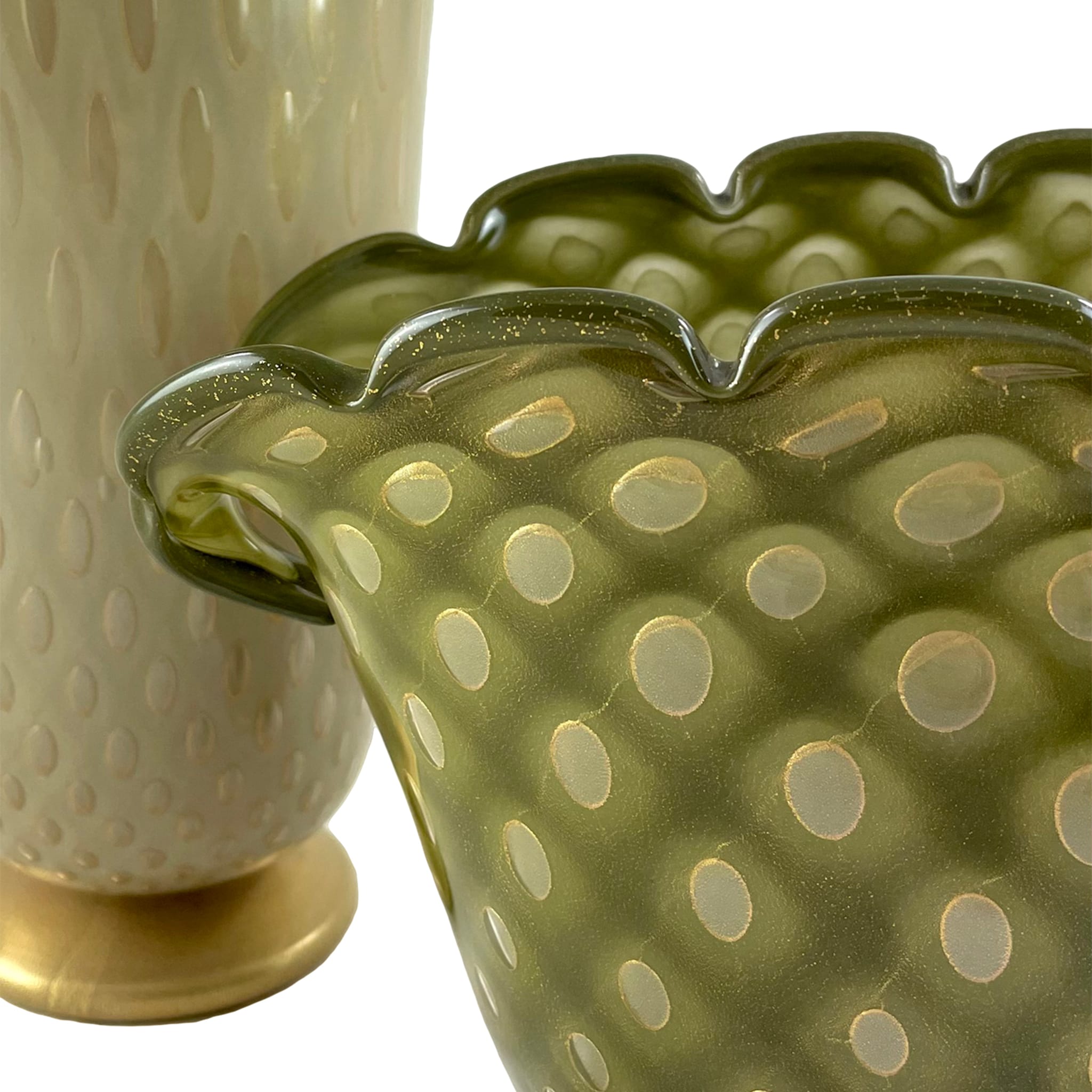 Conchiglia Small Zoomorphic Green Glass Vase - Alternative view 2