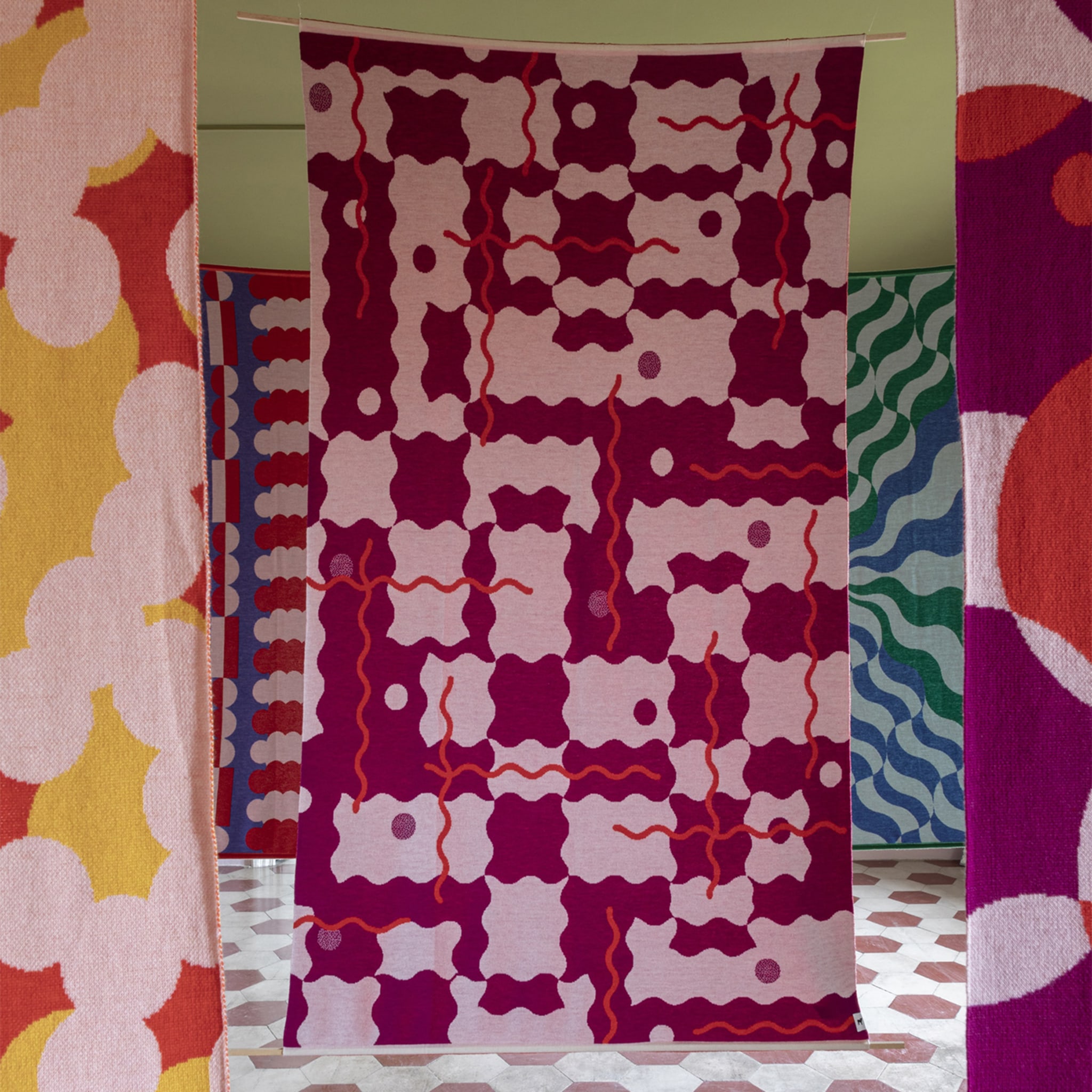 Trip 4 Polychrome Blanket/Tapestry by Serena Confalonieri - Alternative view 1