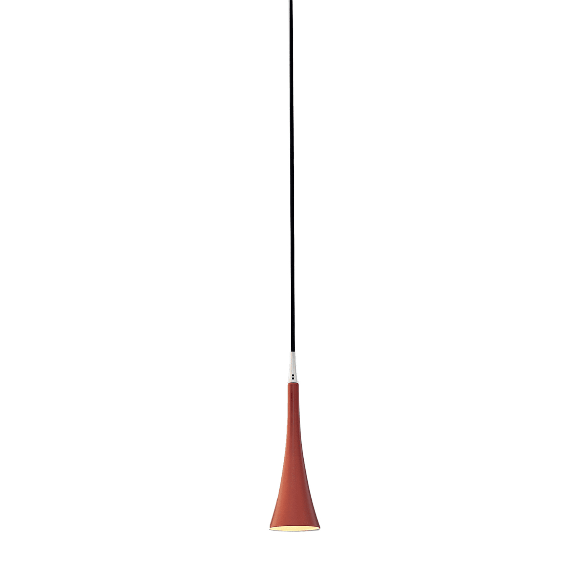 Trumpet Red Pendant Lamp by Carlo Guglielmi - Main view