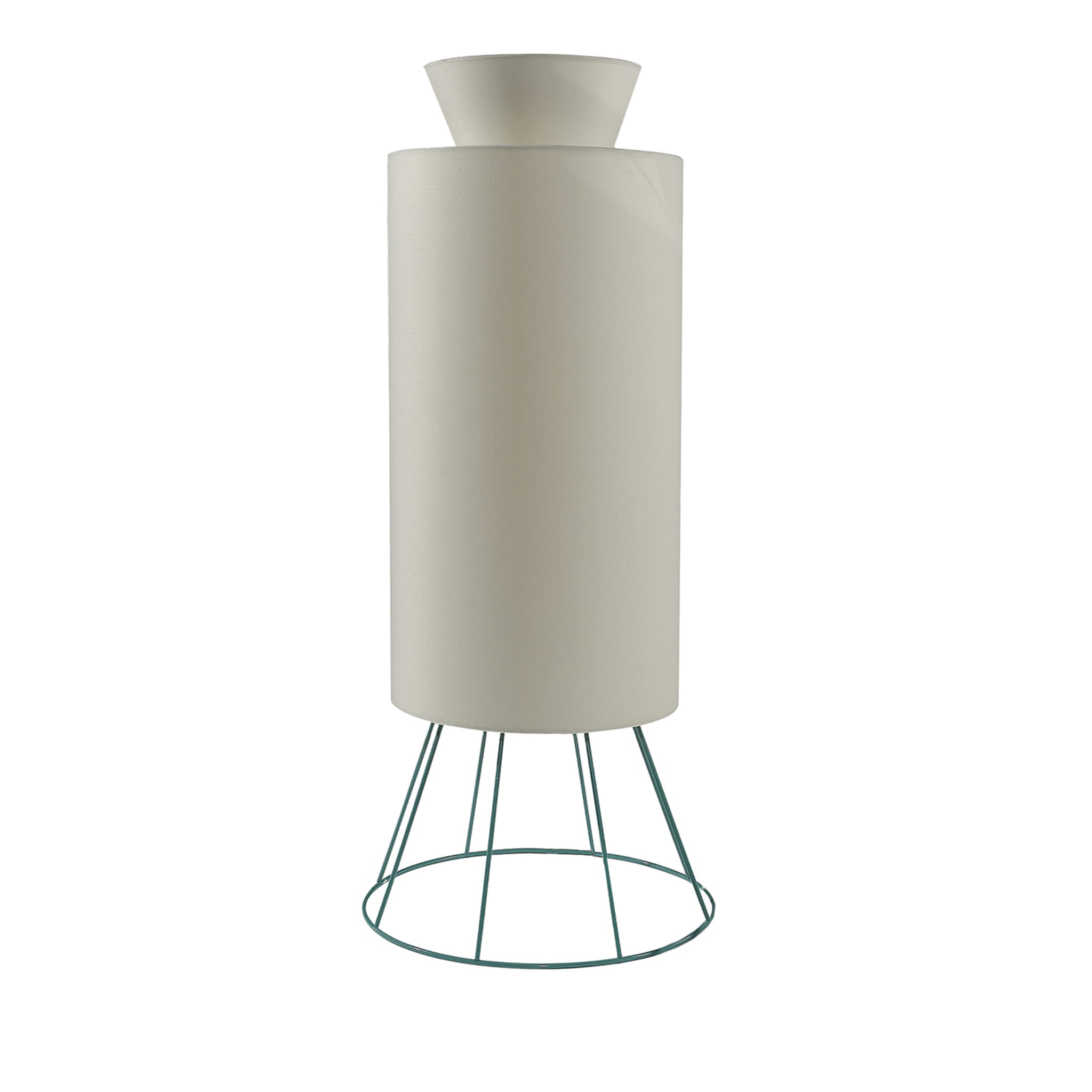 Lampe de table Balloon vert menthe et blanc par Giorgia Zanellato - Vue principale