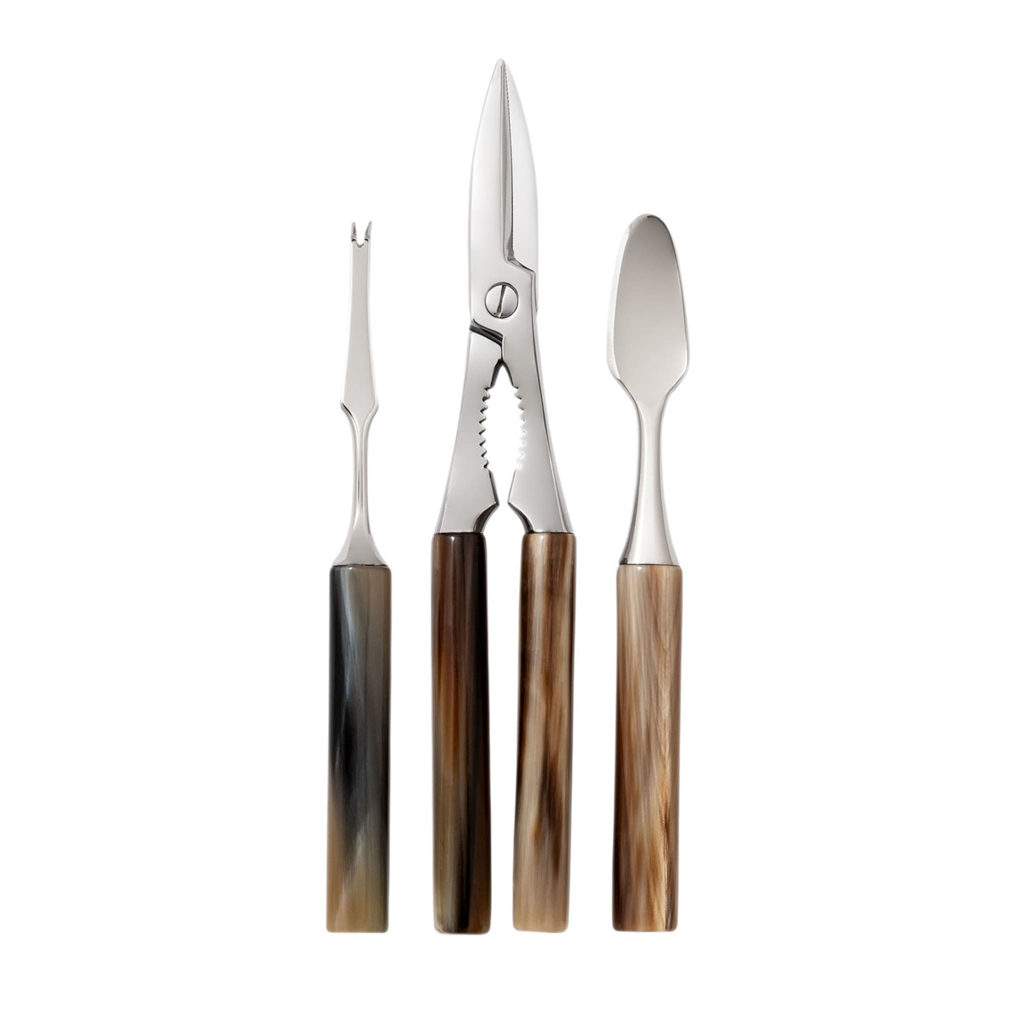 Lobster Cutlery Set in Natural Horn - Main view