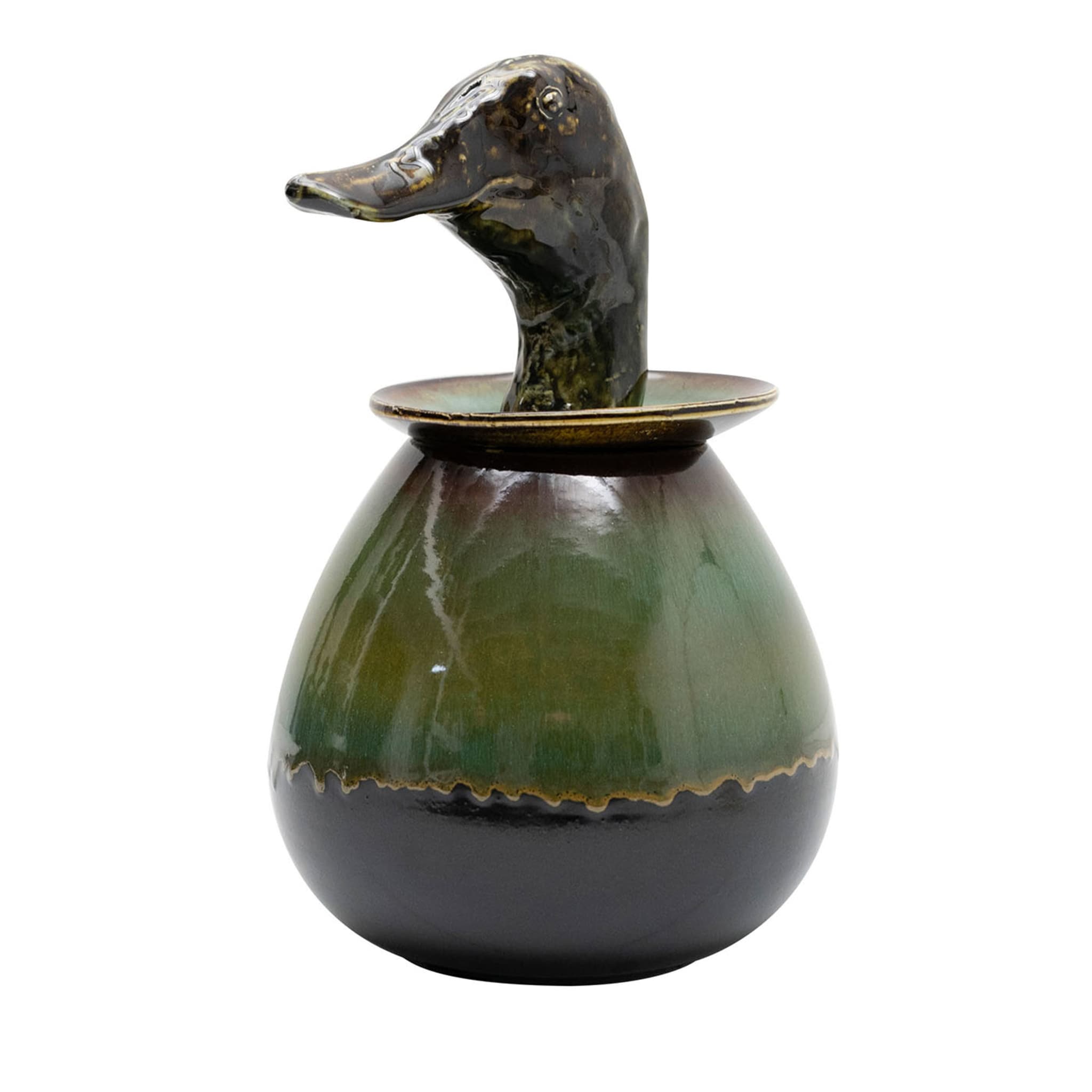 Canopo Anatra Vase noir et vert #2 - Vue principale