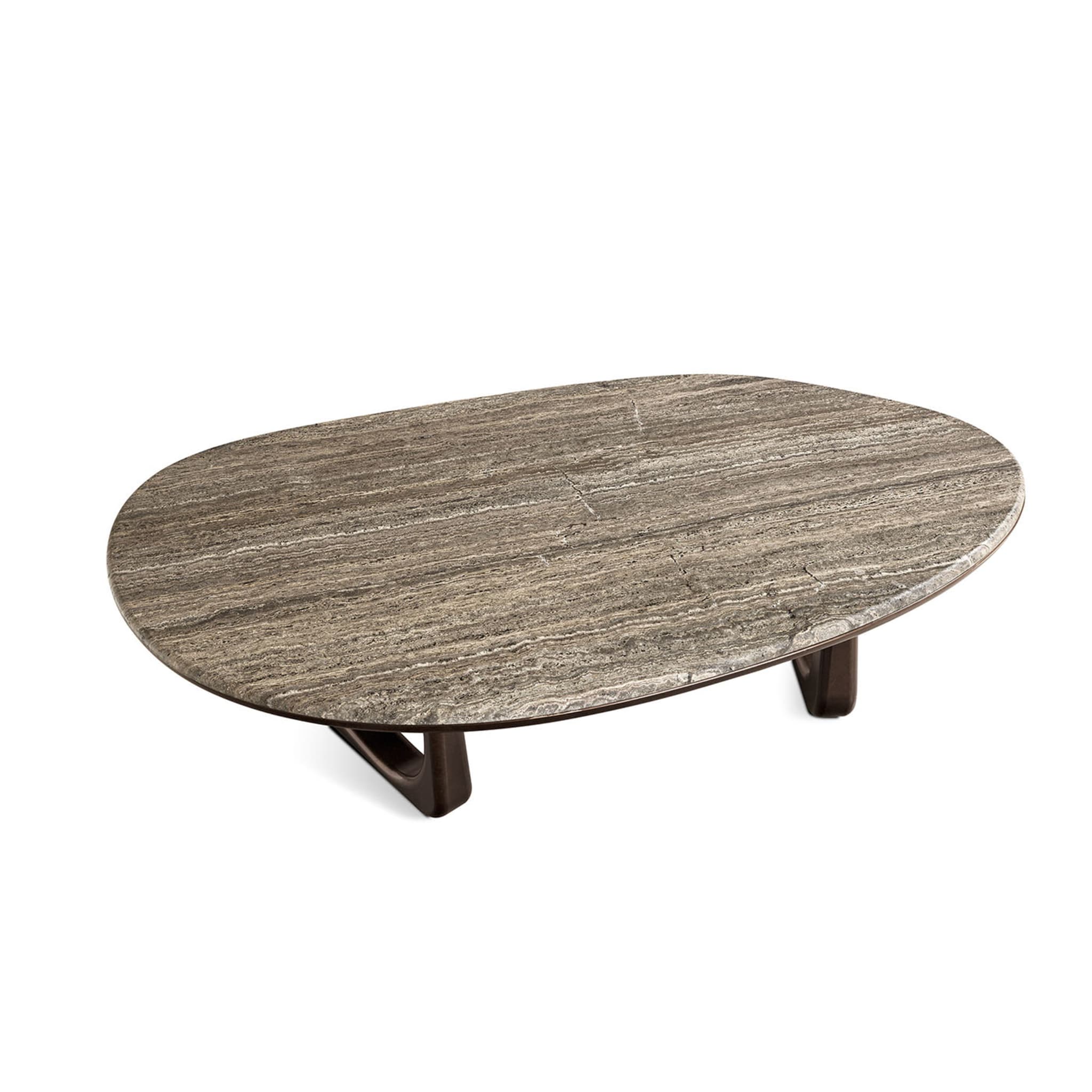 Tavolino in marmo travertino - Vista alternativa 1