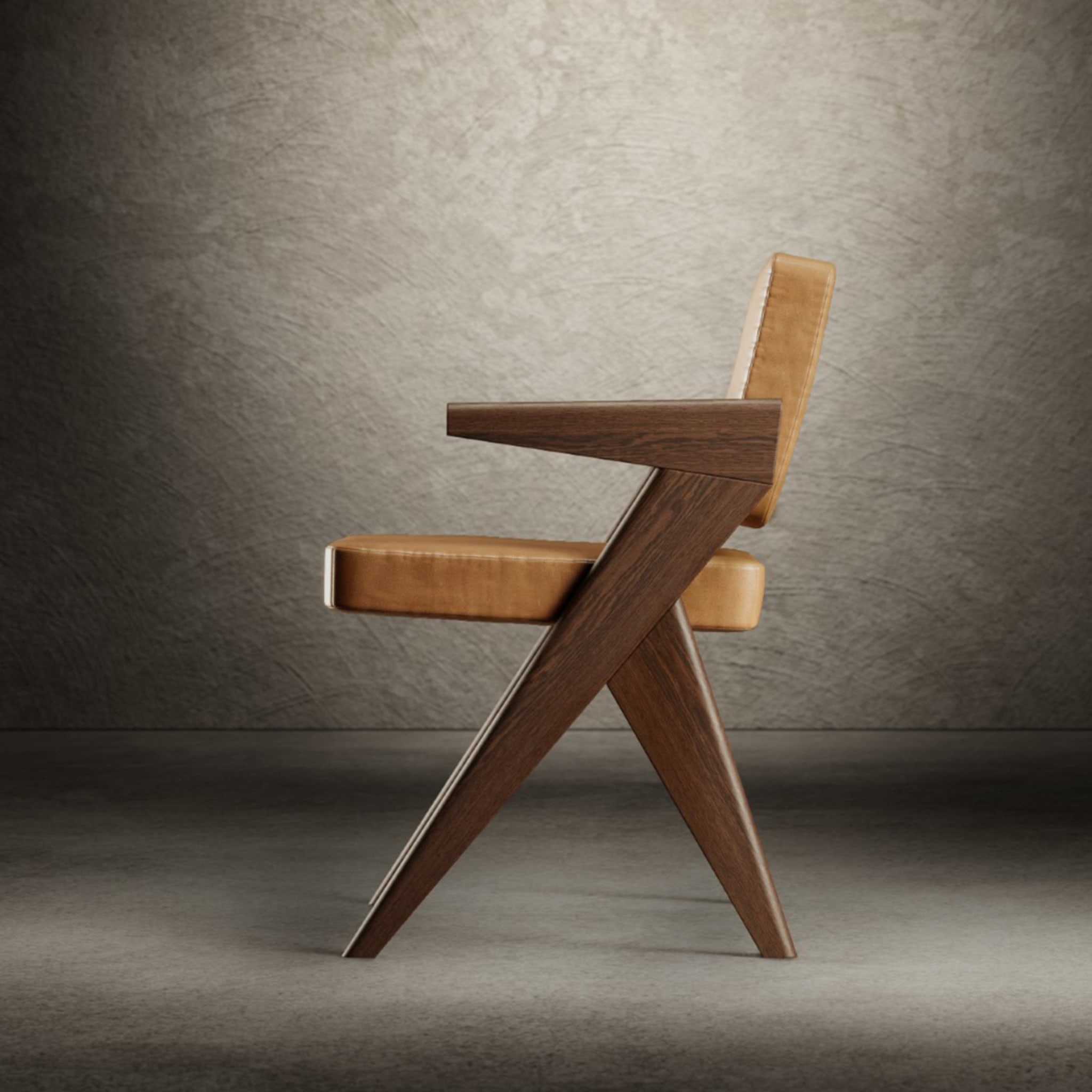 Souvenir Brown Leather Chair - Alternative view 3