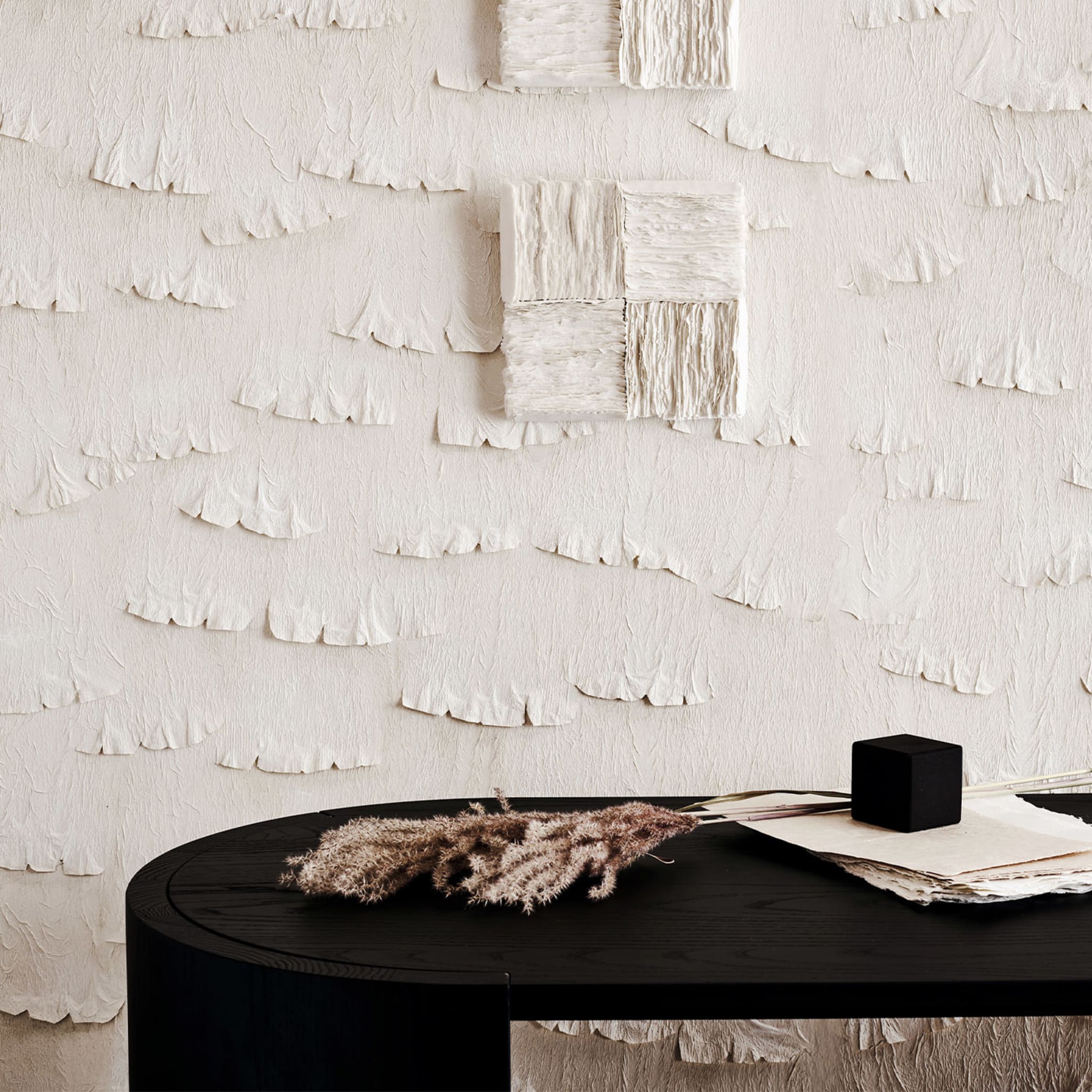 Ginko Bianco Hand Painted Wallpaper - Alternative view 2
