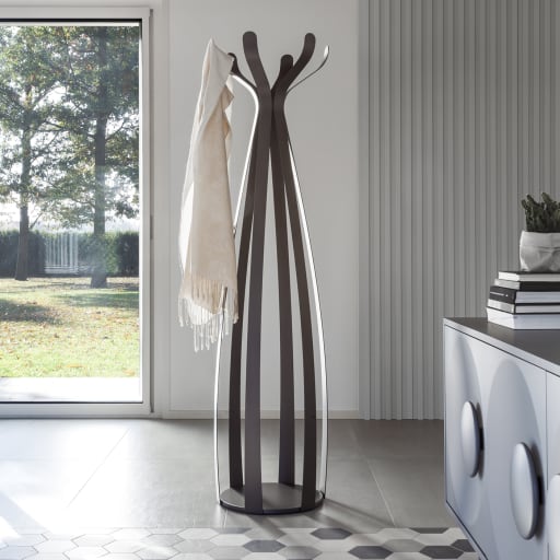 Minimalist Clear Tree Coat Rack Stand Acrylic Coat Hanger Stand with 8 Hooks