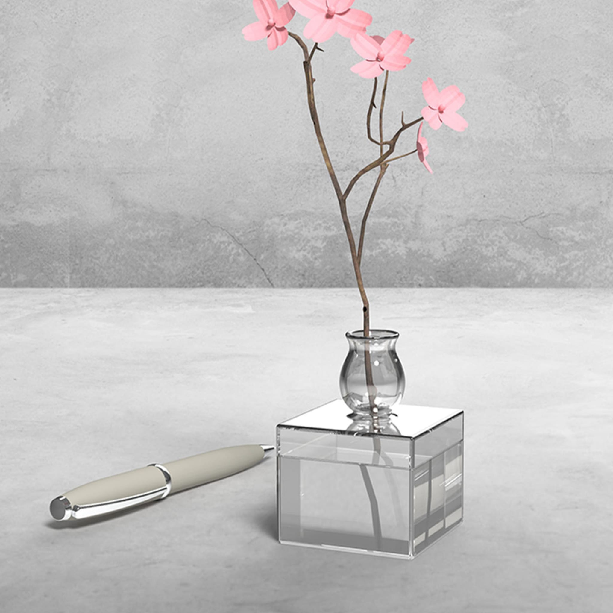 Milo Square-Based Transparent Vase by Quaglio Simonelli - Alternative view 2