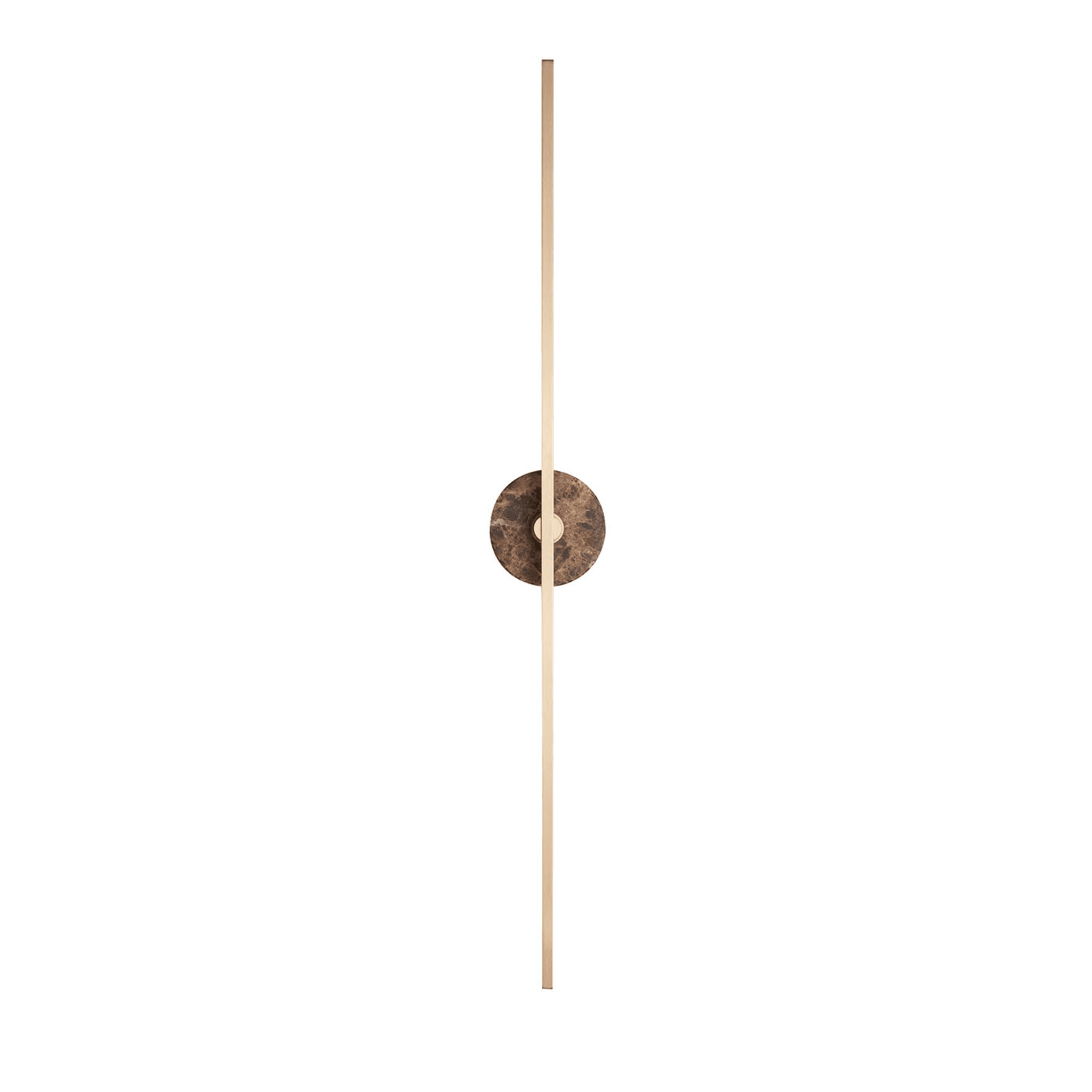 Applique "Essential Grand Stick" in ottone satinato e marmo Emperador marrone - Vista principale