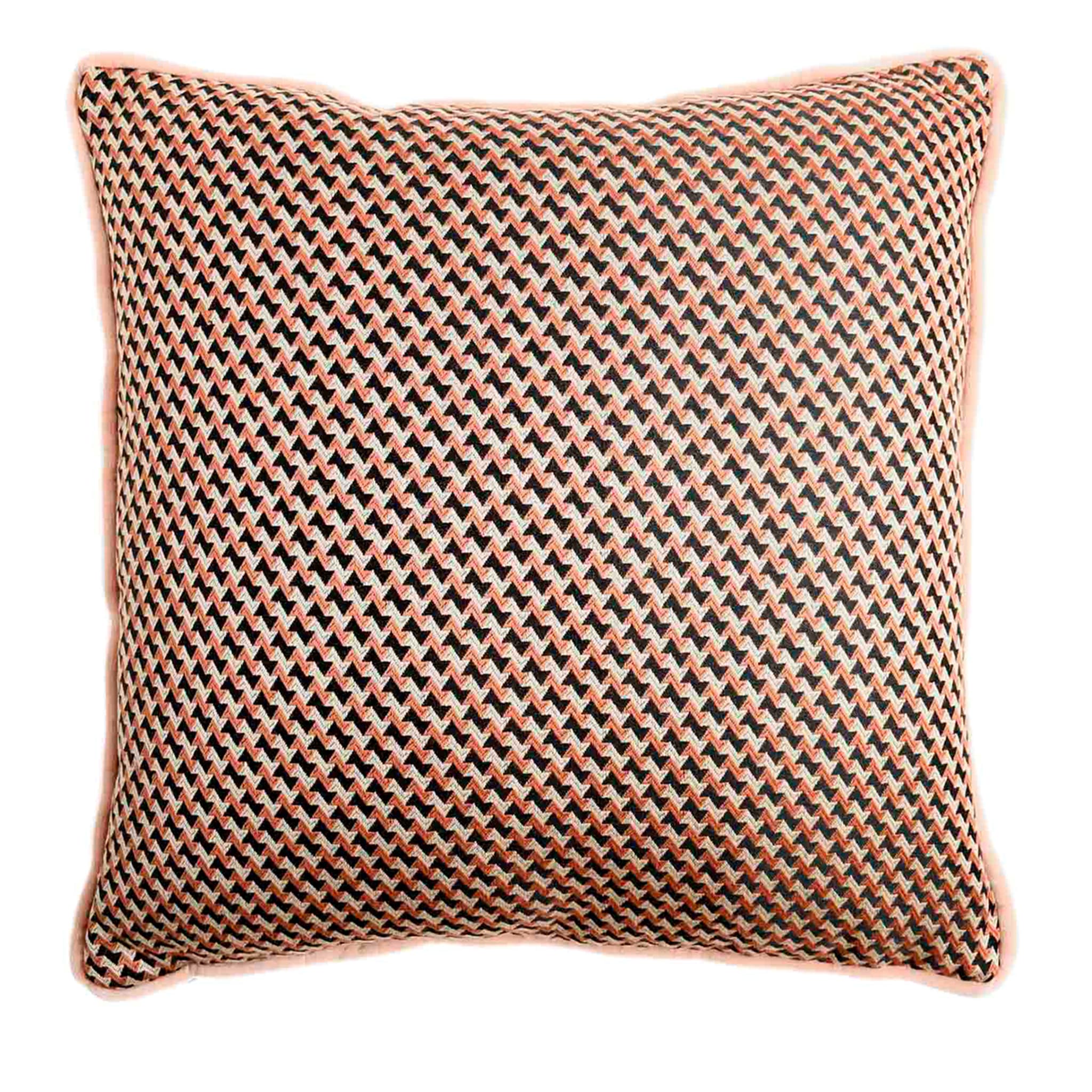 Decorative Carrè Cushion in Micro-Patterned jacquard fabric - Main view