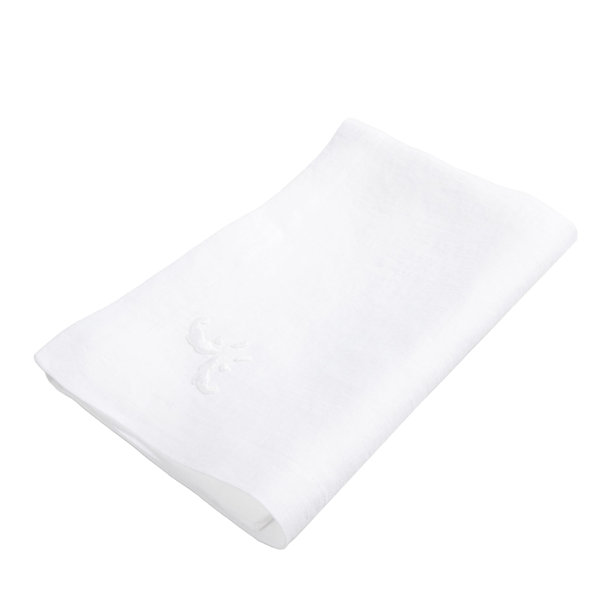 Lot de 4 serviettes blanches brodées Decoro - Vue principale
