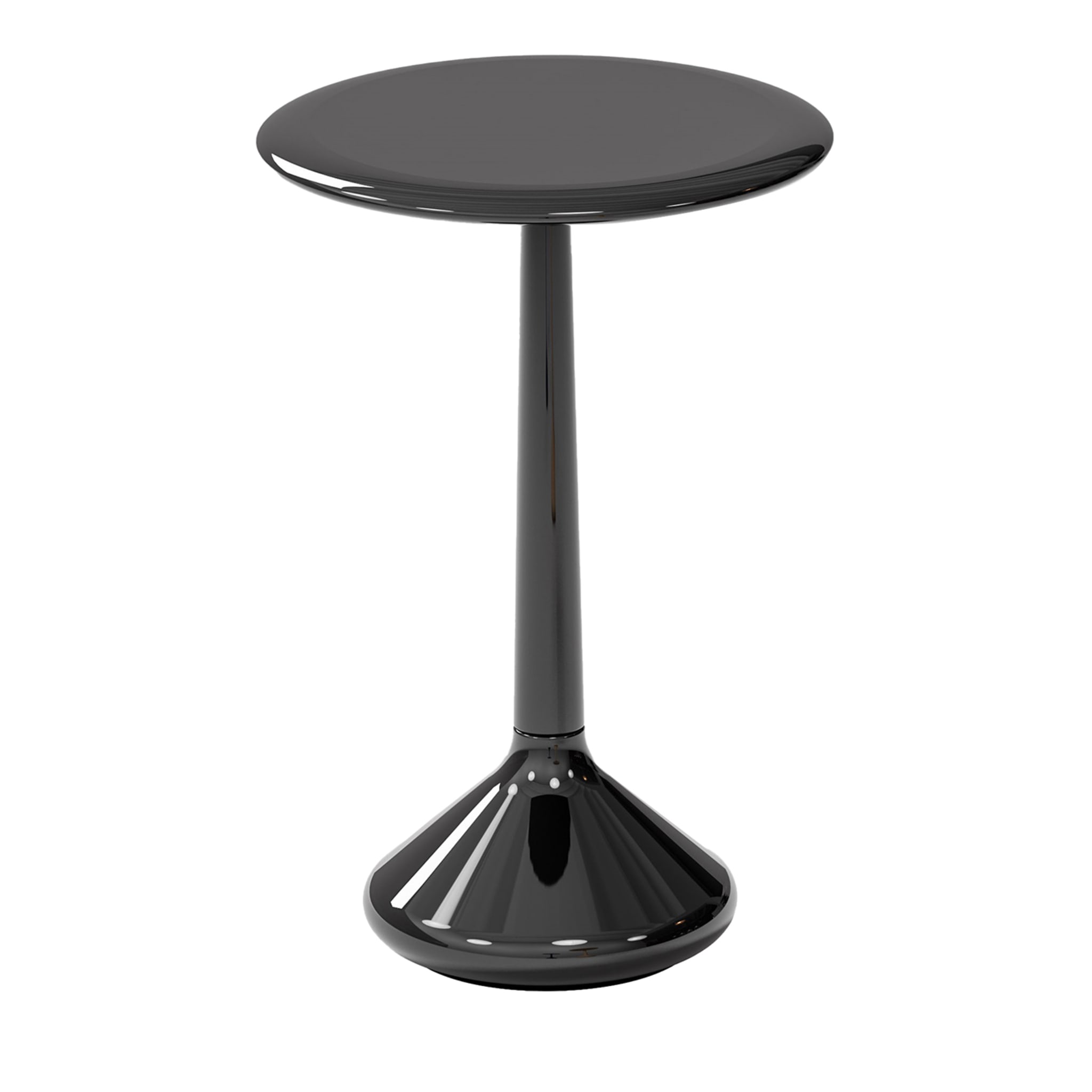 Glossy Laquered Black Side Table - Main view