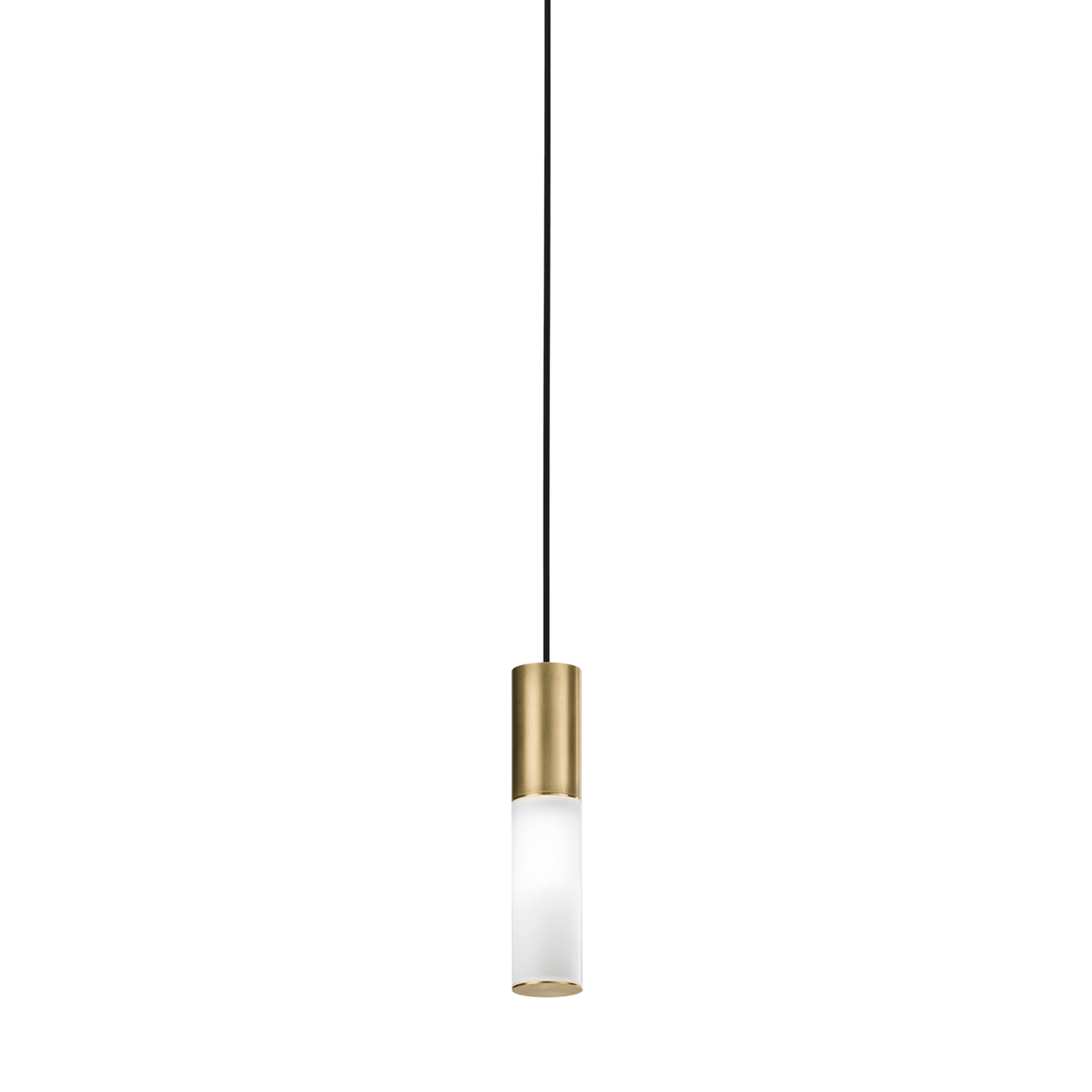 Etoile Natural Brass & White Glass Pendant Lamp - Main view