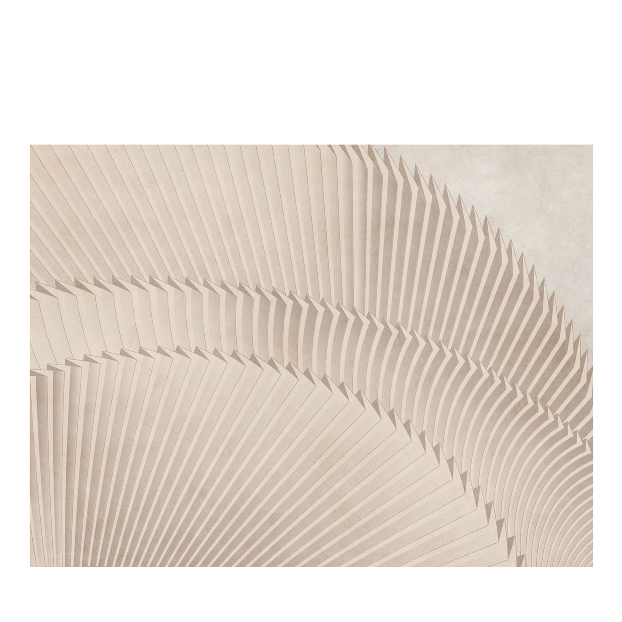 Beige Fan horizontal plissé wallpaper - Main view