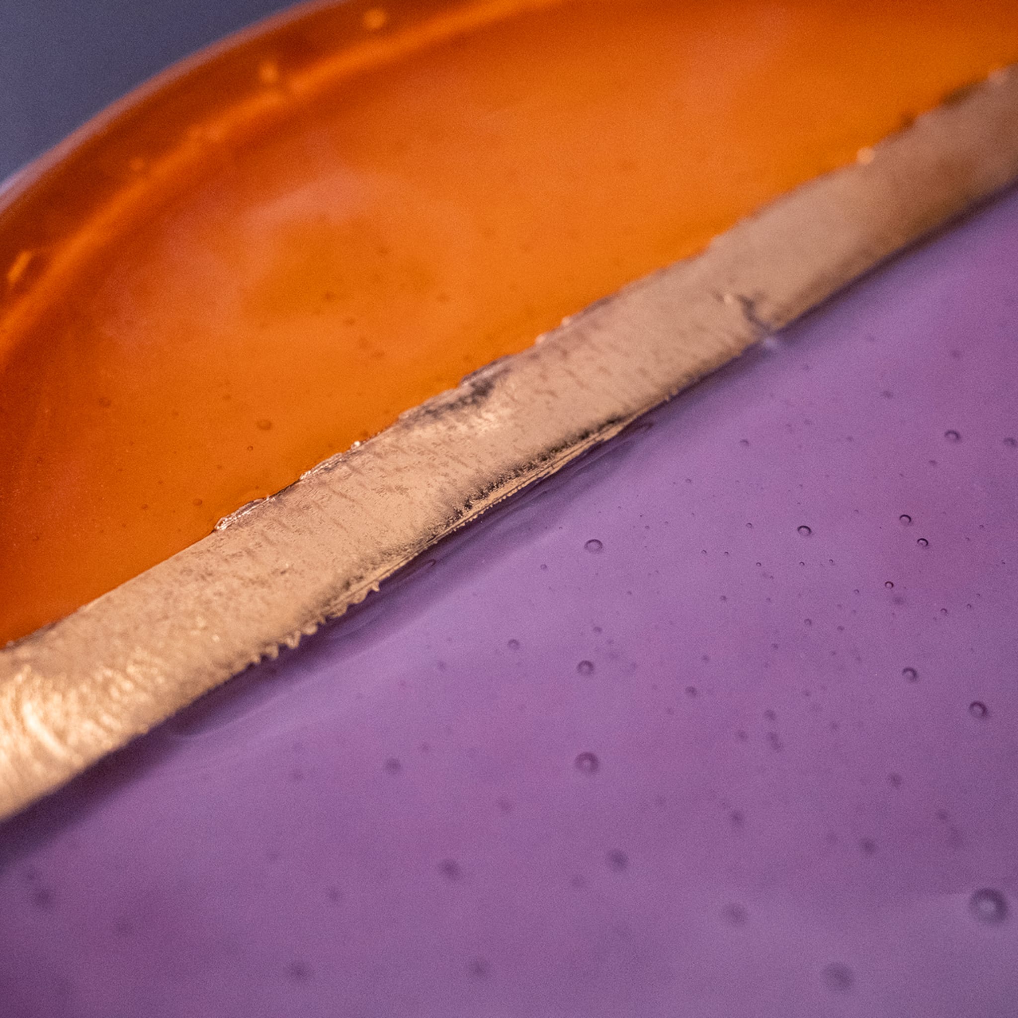 Set of 2 Violet and Orange Dessert Plates - Alternative view 2