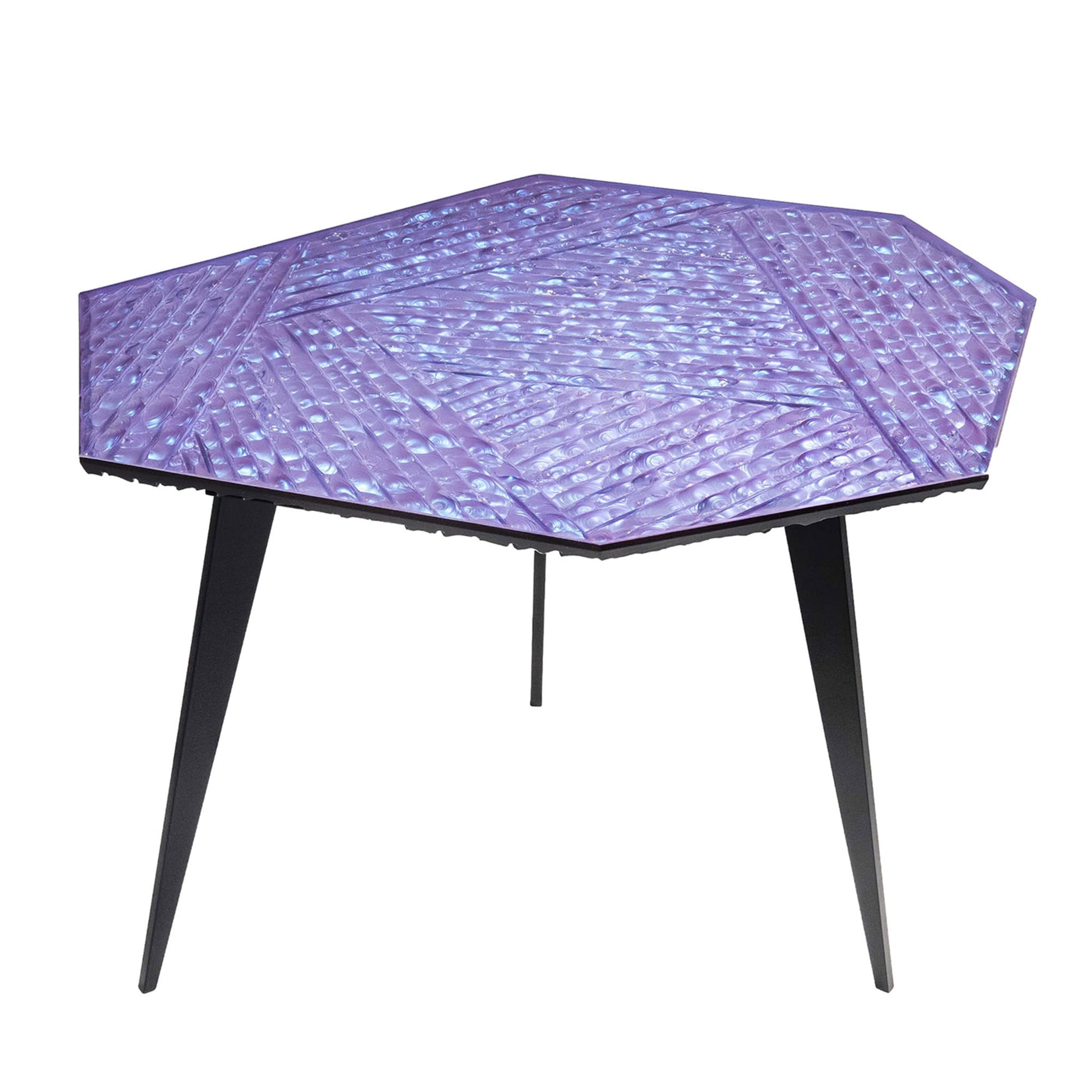 Tavolino in cristallo iridescente Velluto - Vista principale
