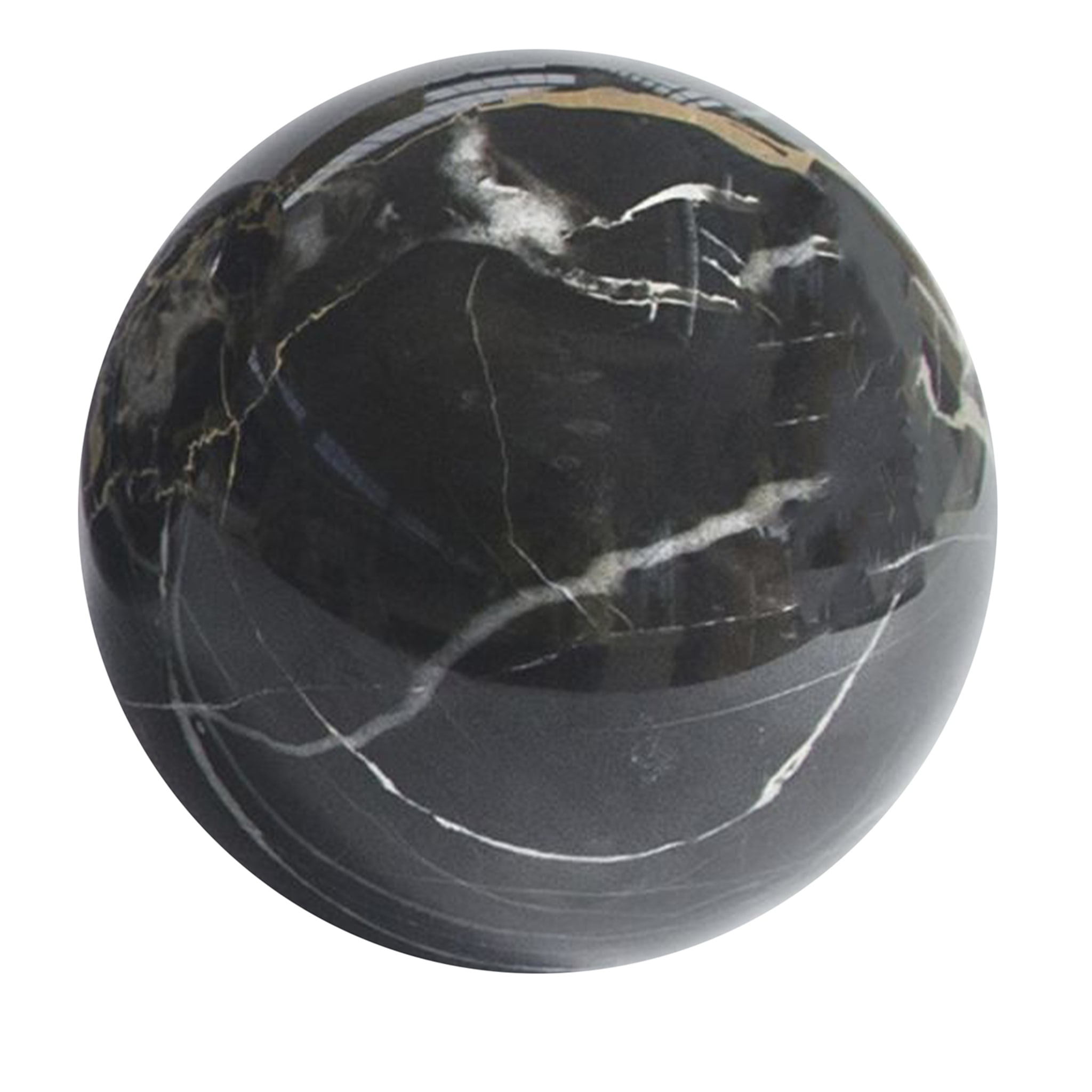 Small paperweight sphere in Portoro marble - Main view