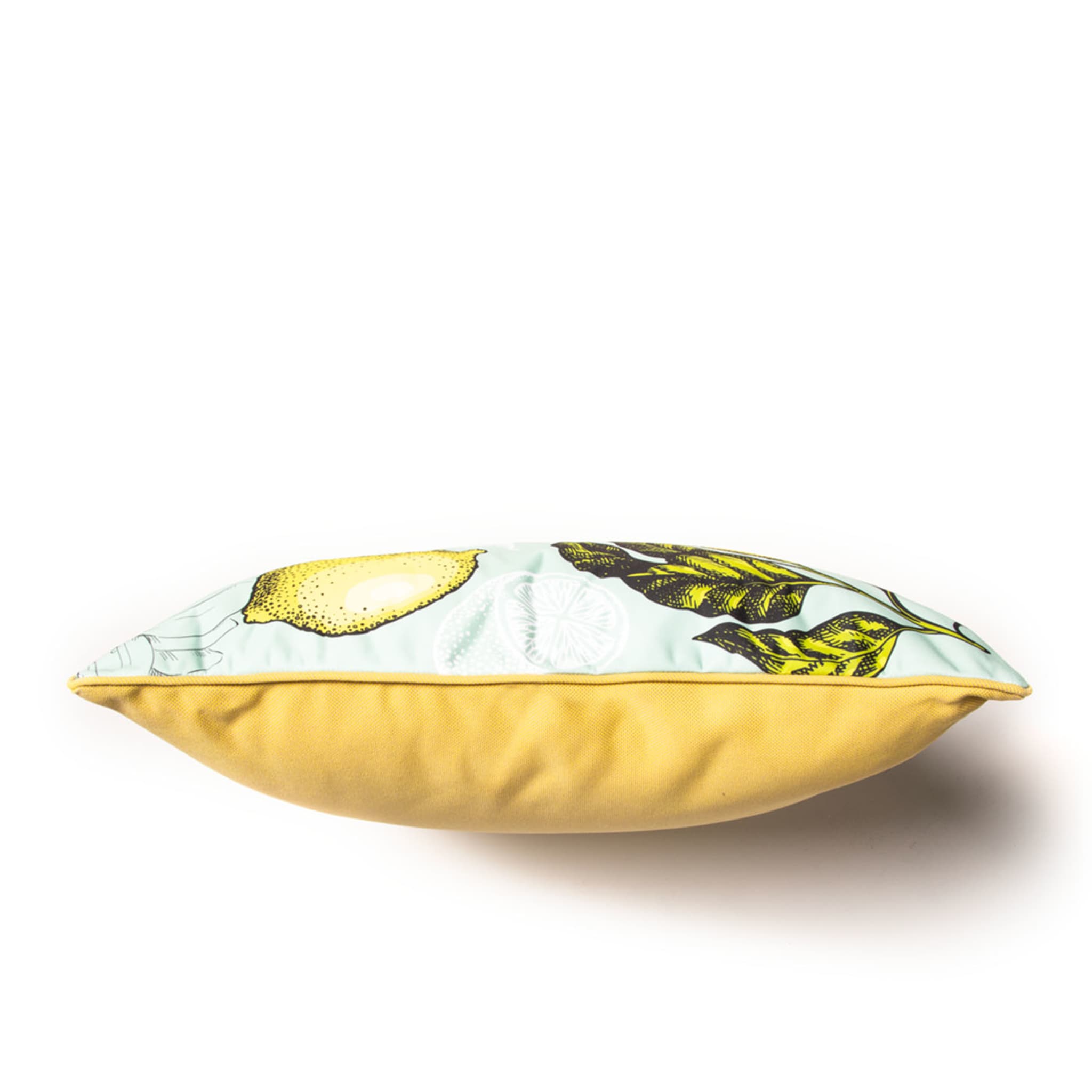 Mia Lemon Waterproof Large Cushion by Luciana Gomez - Alternative view 3