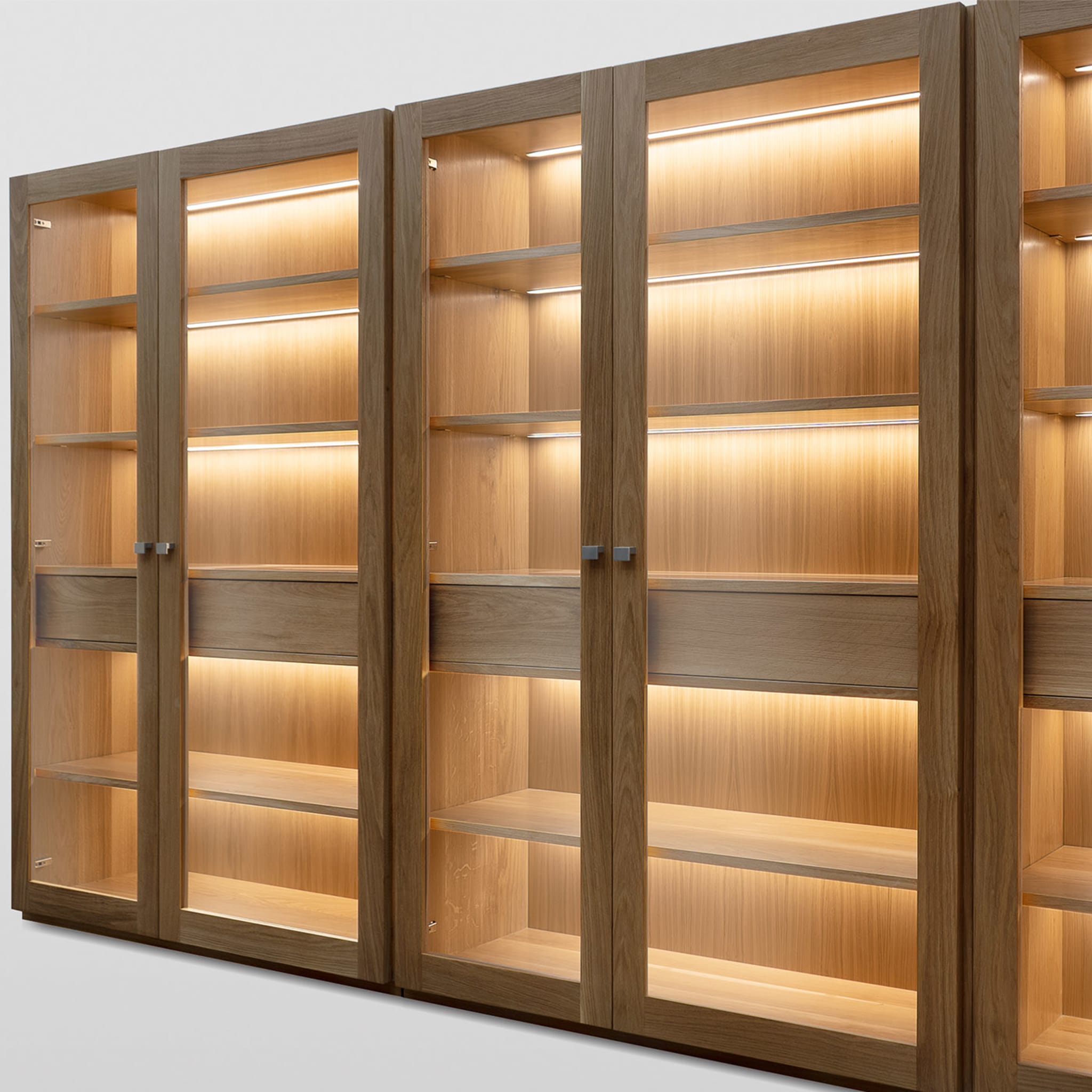 Modular Asymmetrical Durmast Bookcase by Erika Gambella - Alternative view 1