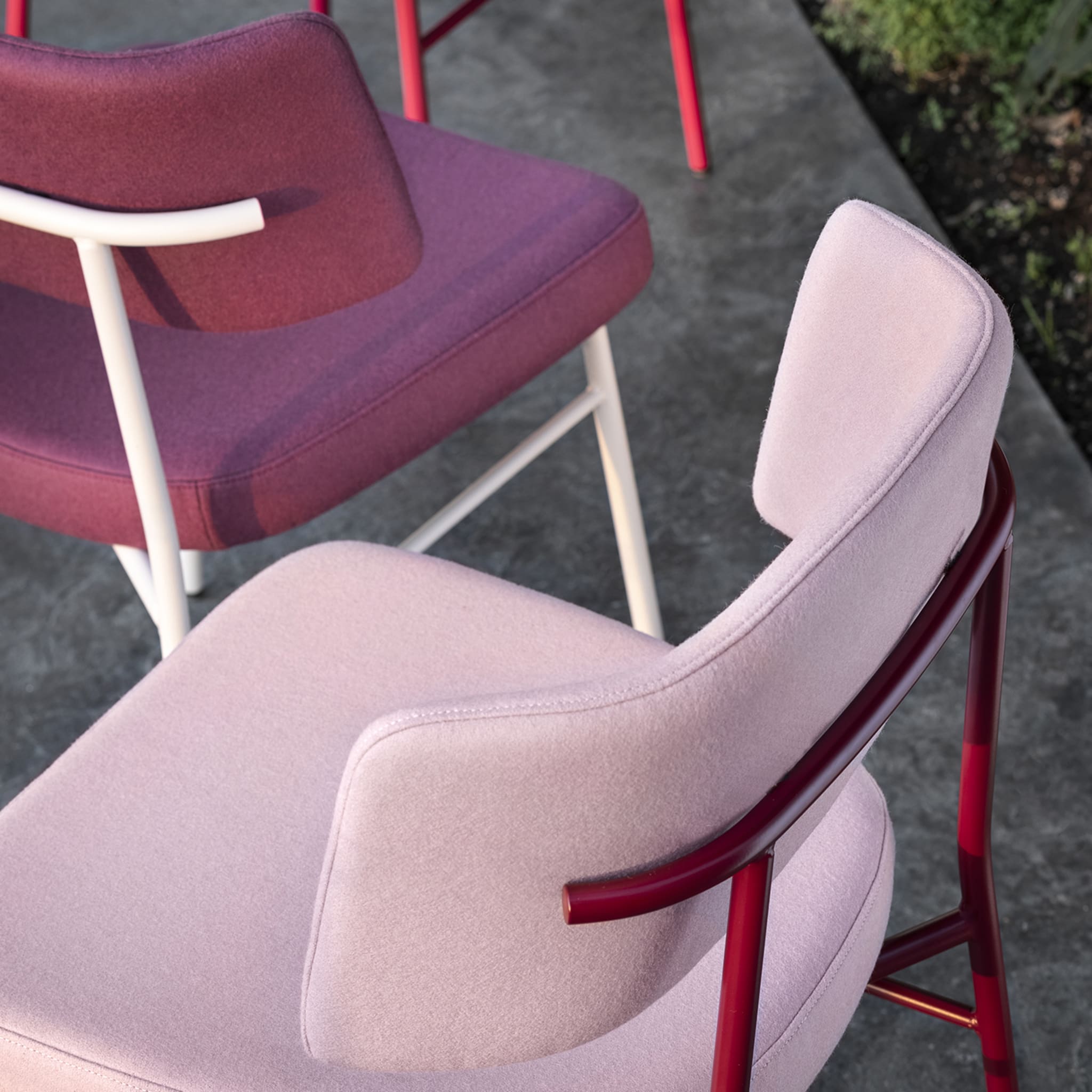 Marlen Pink and Burgundy Chair by EP Studio - Alternative view 2