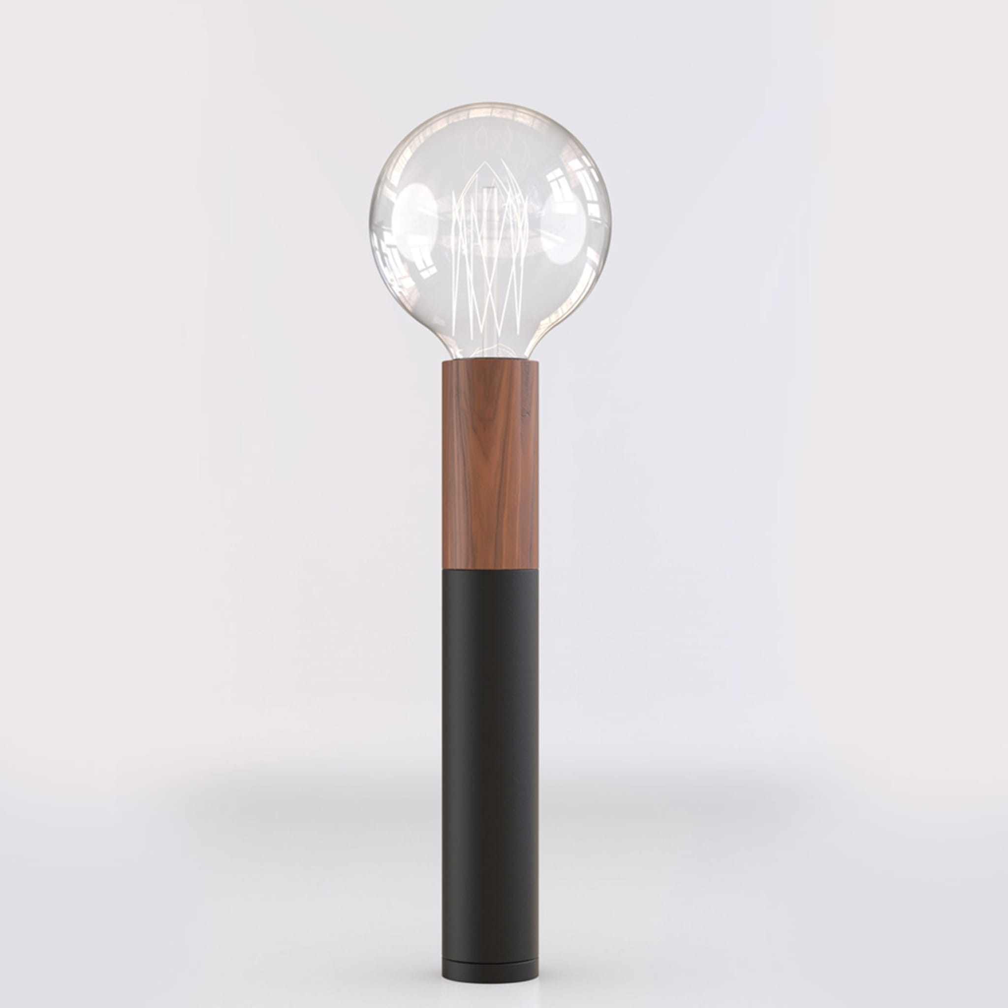 ED030 Natural Wood and Black Table Lamp - Alternative view 2