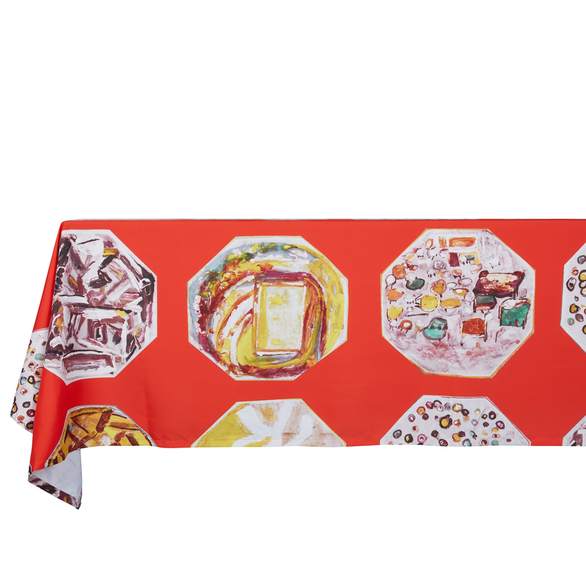 Medaglioni Red Tablecloth - Alternative view 1
