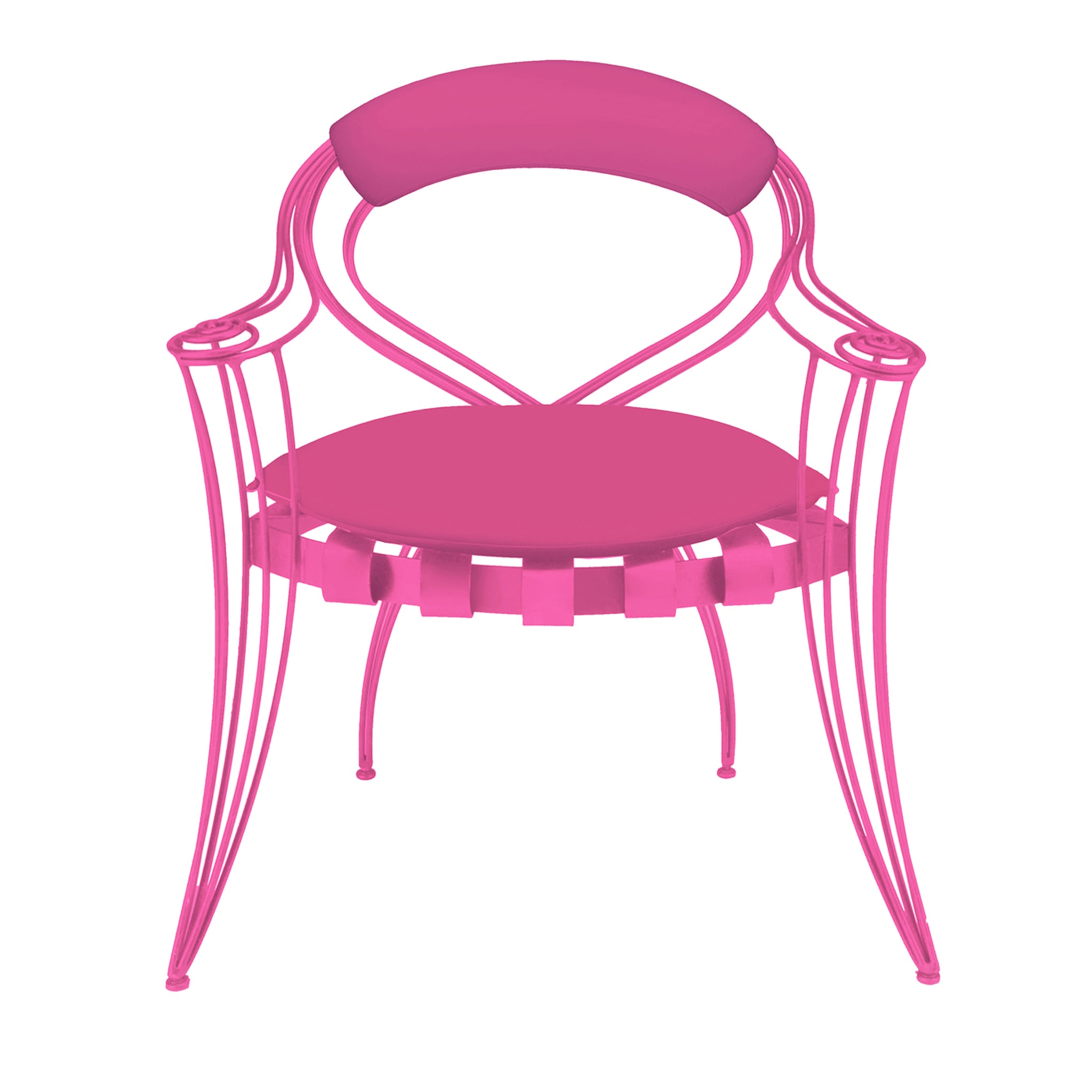 Opus Garden Magenta Chair with Armrests by Carlo Rampazzi - Main view