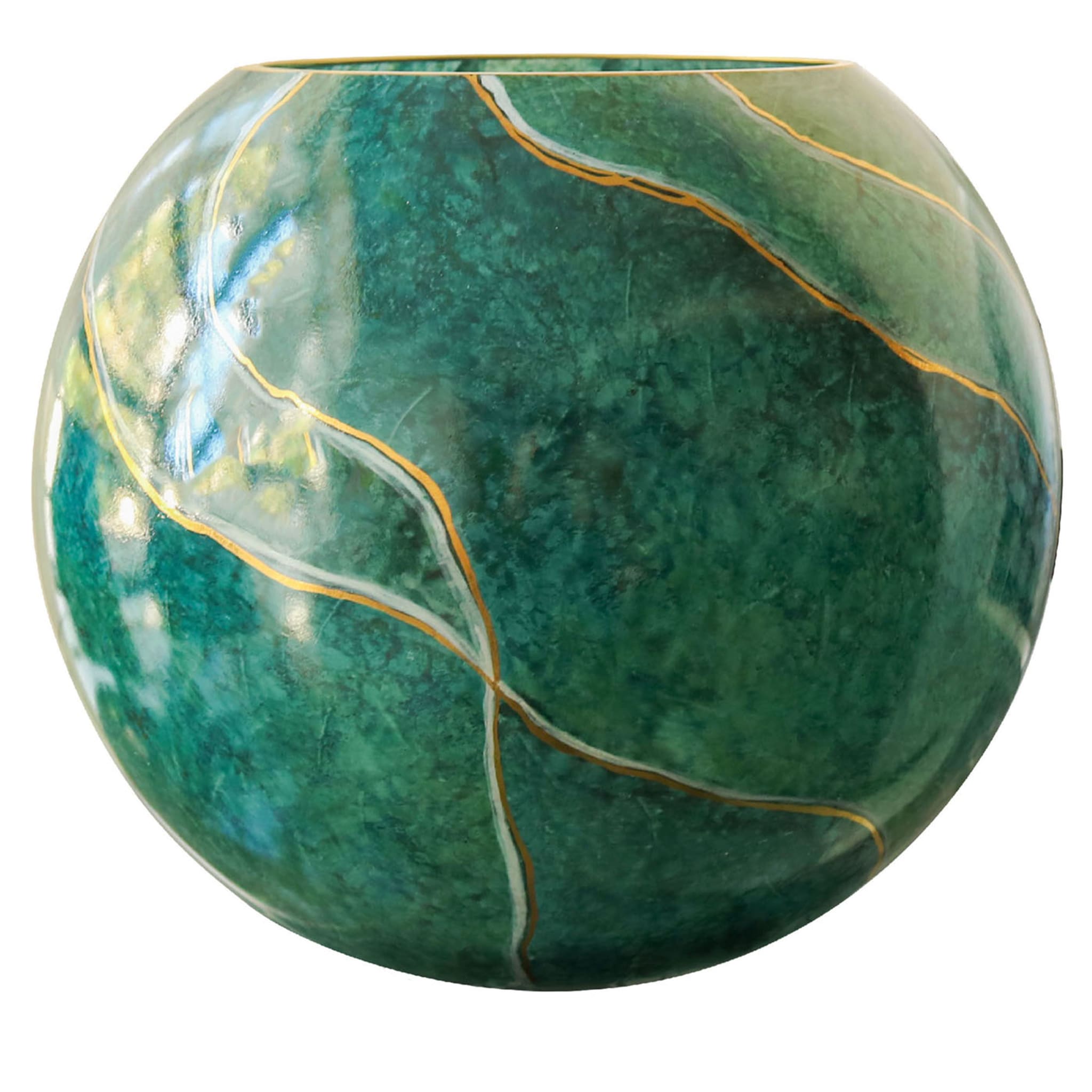 Spherical Green Vase - Main view