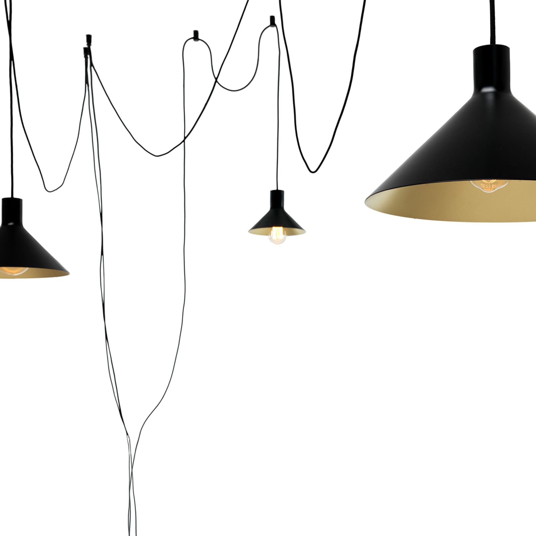 Cerberina 3-Light Black Floor Lamp by Filippo Mambretti - Alternative view 1
