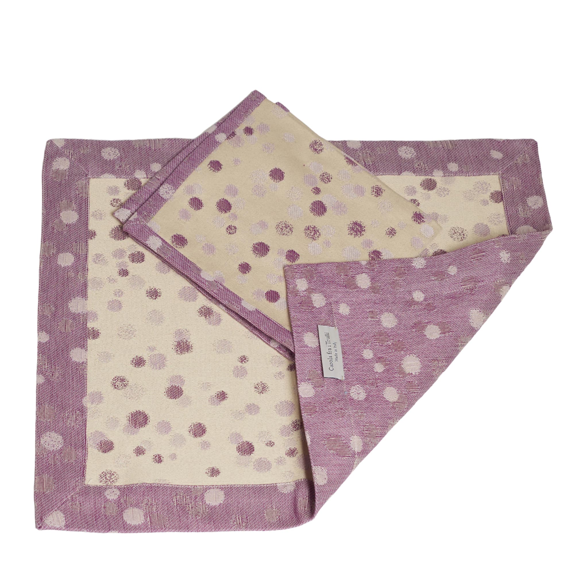 Juego de 2 manteles individuales lila y violeta con servilletas - Vista principal