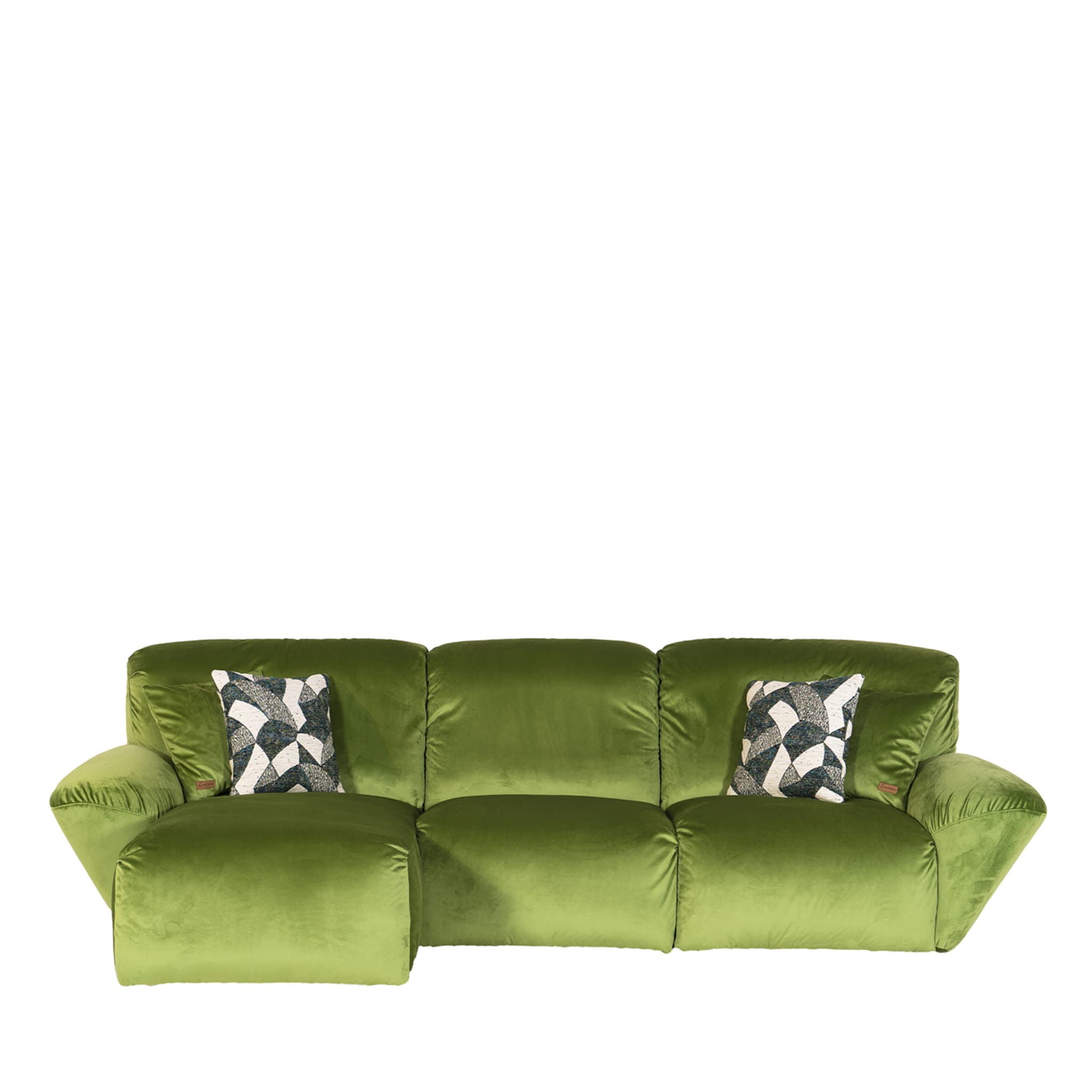 Beluga Green Velvet 3-Seater Sofa by Marco & Giulio Mantellasi - Main view
