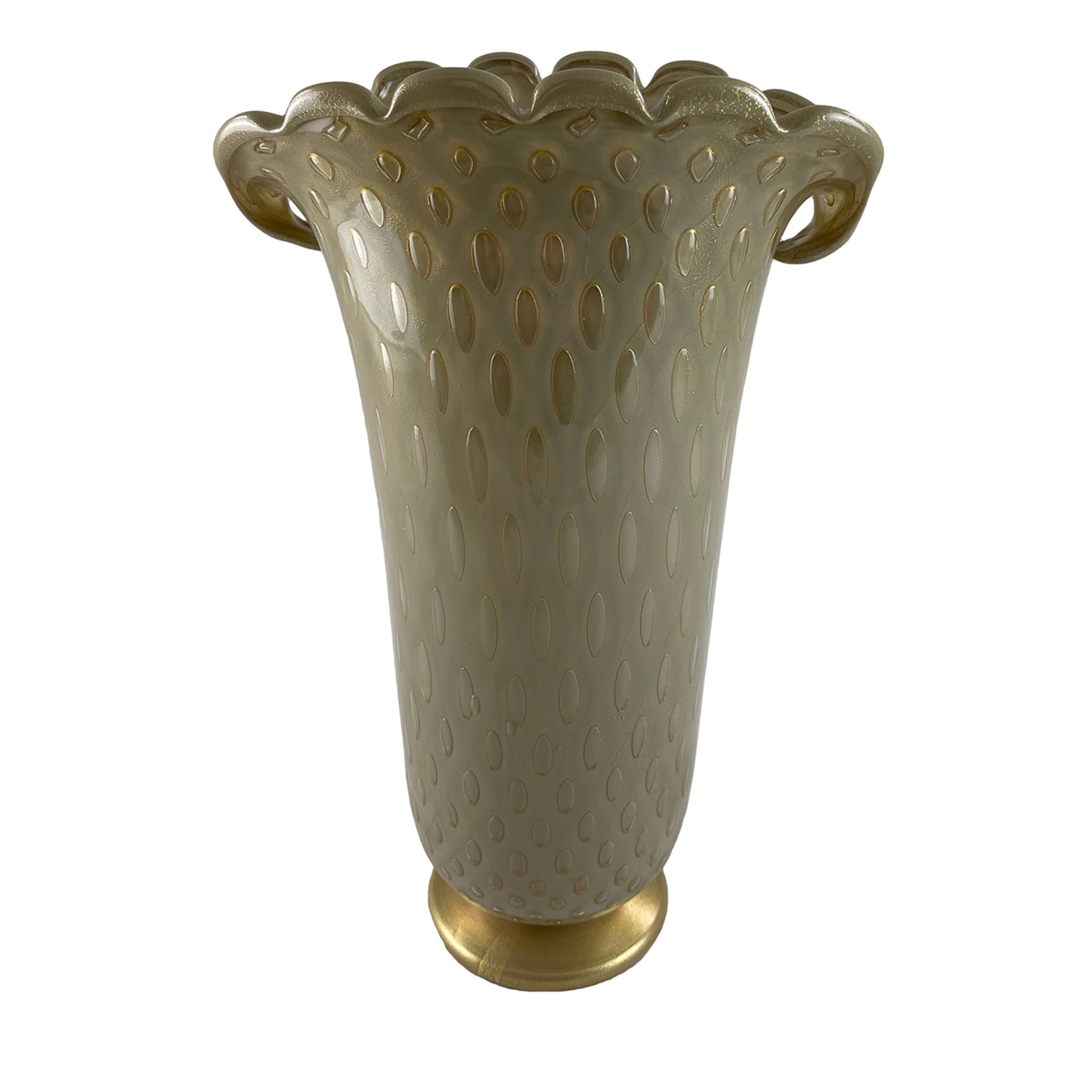 Conchiglia Tall Zoomorphic Beige Glass Vase - Main view