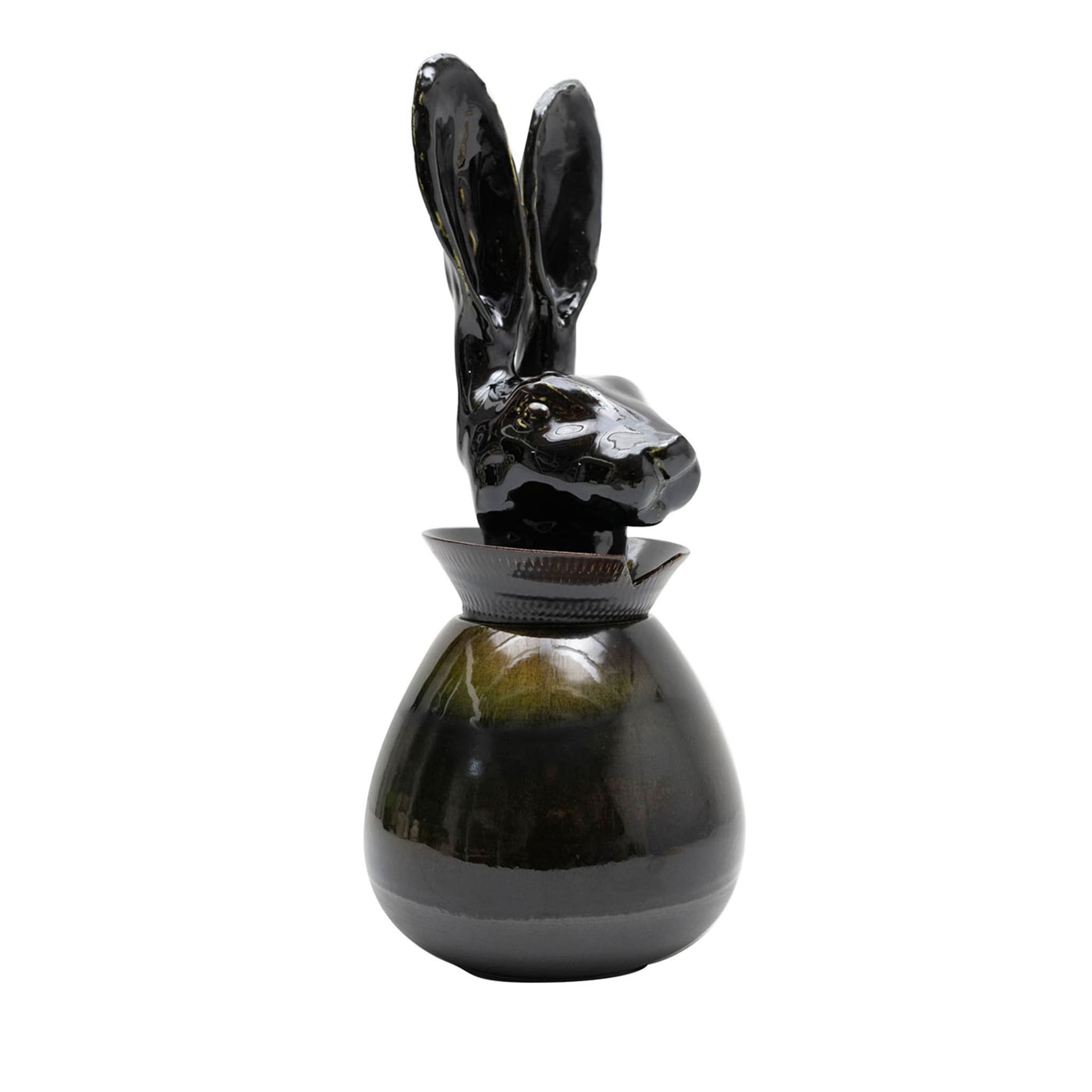 Canopo Lepre Schwarze Vase #1 - Hauptansicht