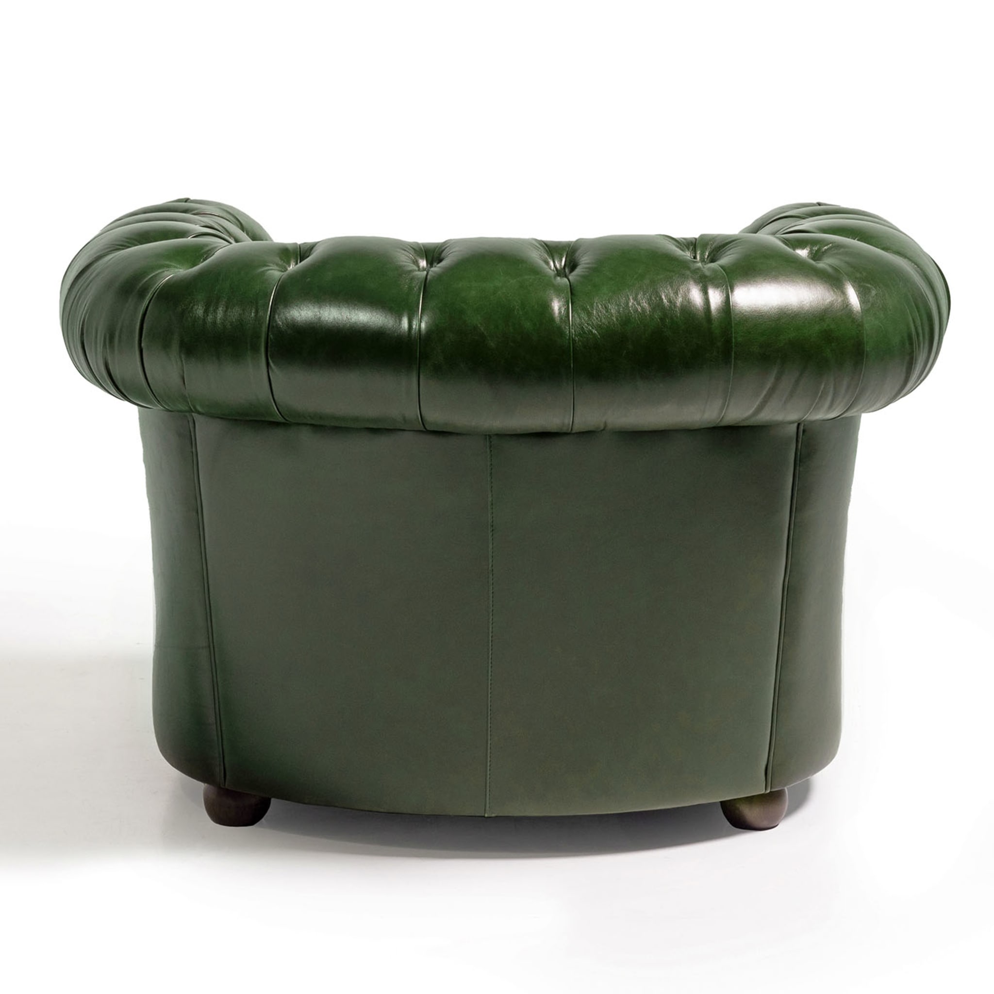 Chesterfield Green Leather Armchair - Alternative view 3