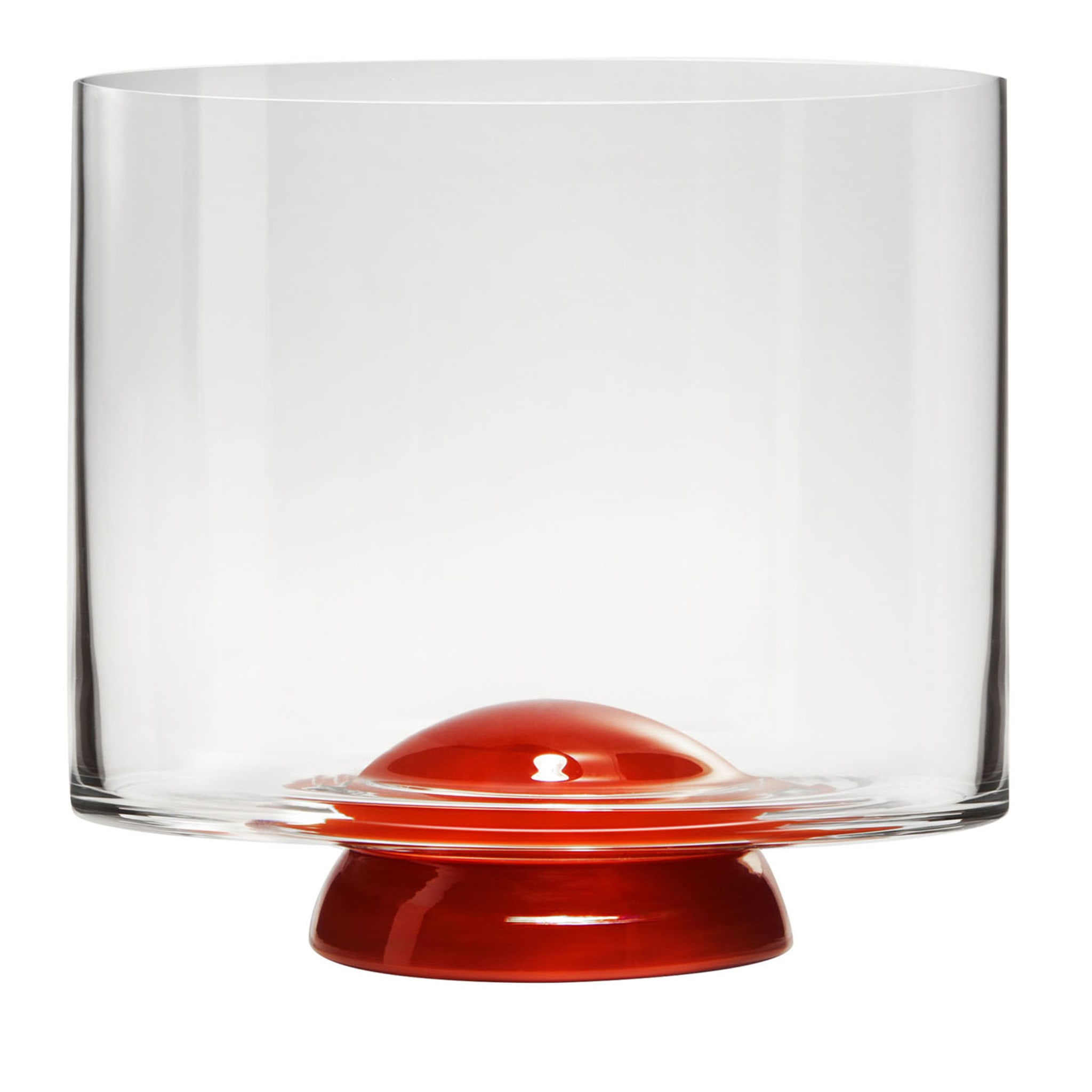Rotes und transparentes Whiskyglas von Giovanni Patalano (Punkt) - Hauptansicht