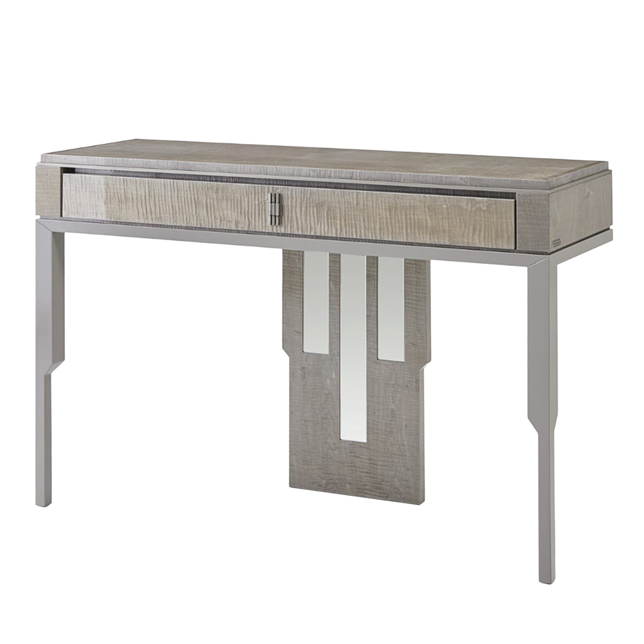 Crystal 1-Drawer Gray Console - Main view
