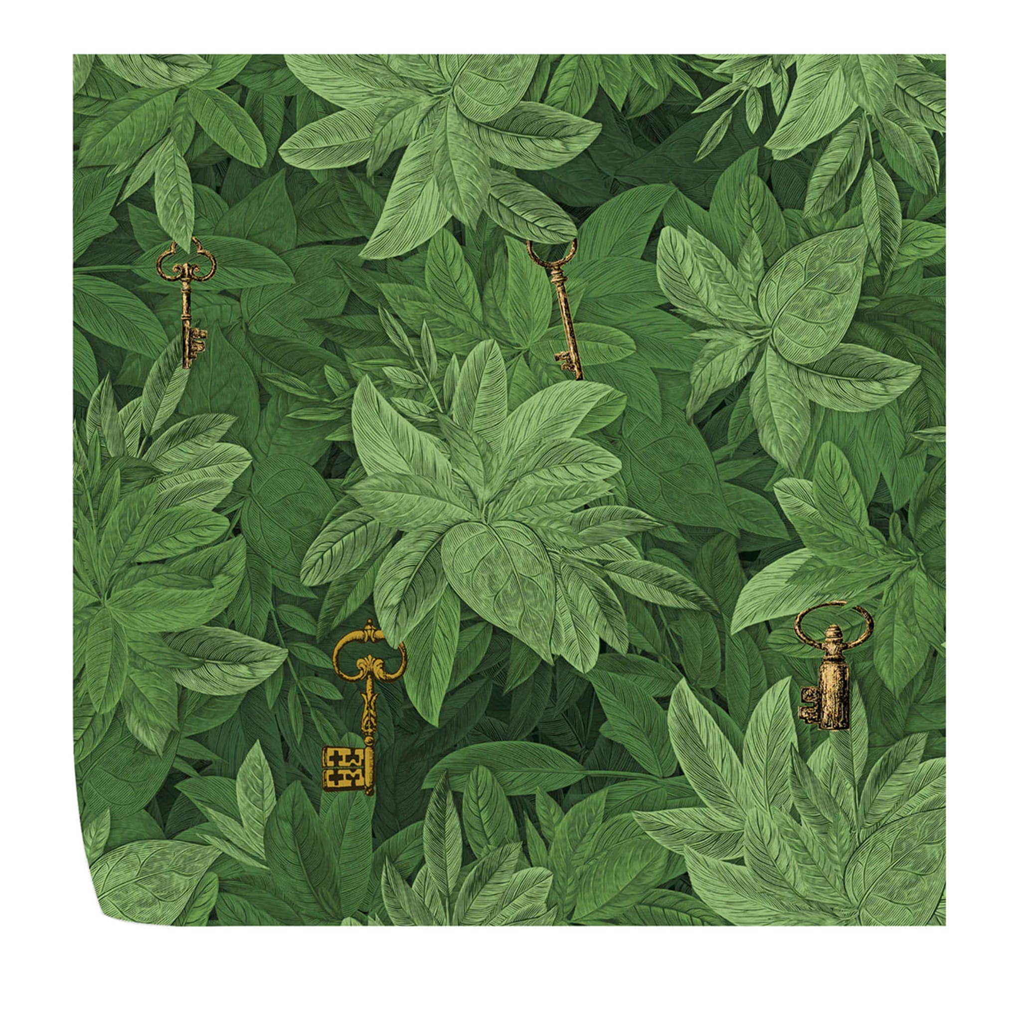 Papier peint feuilles de lierre vertes - Vue principale