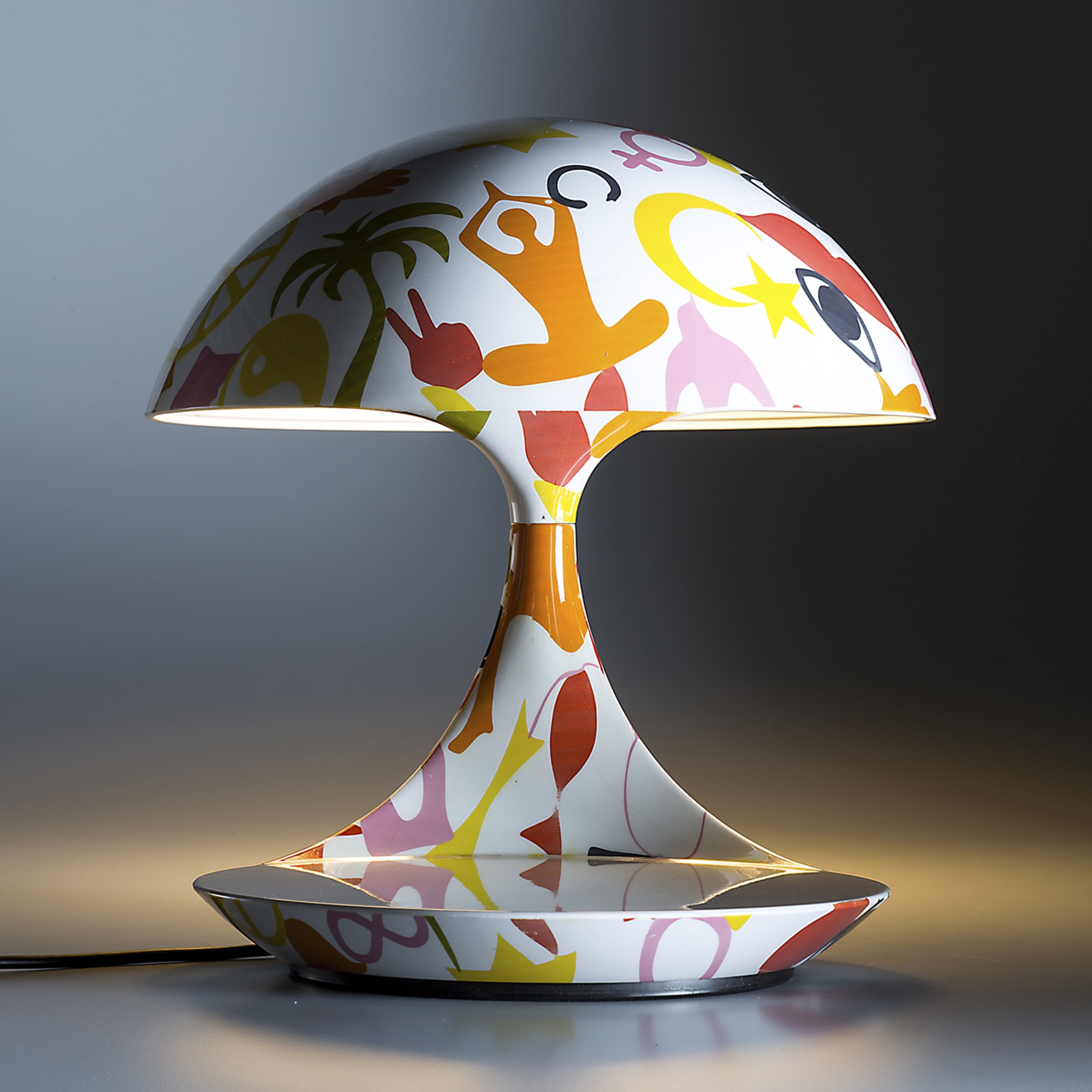 Cobra Texture Tattoo Table Lamp by Donia Maaoui - Alternative view 2