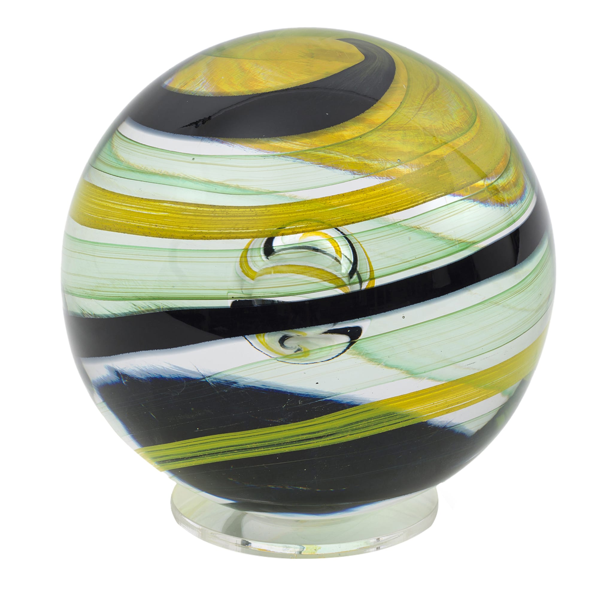 Gold & Black Glass Sphere - Main view