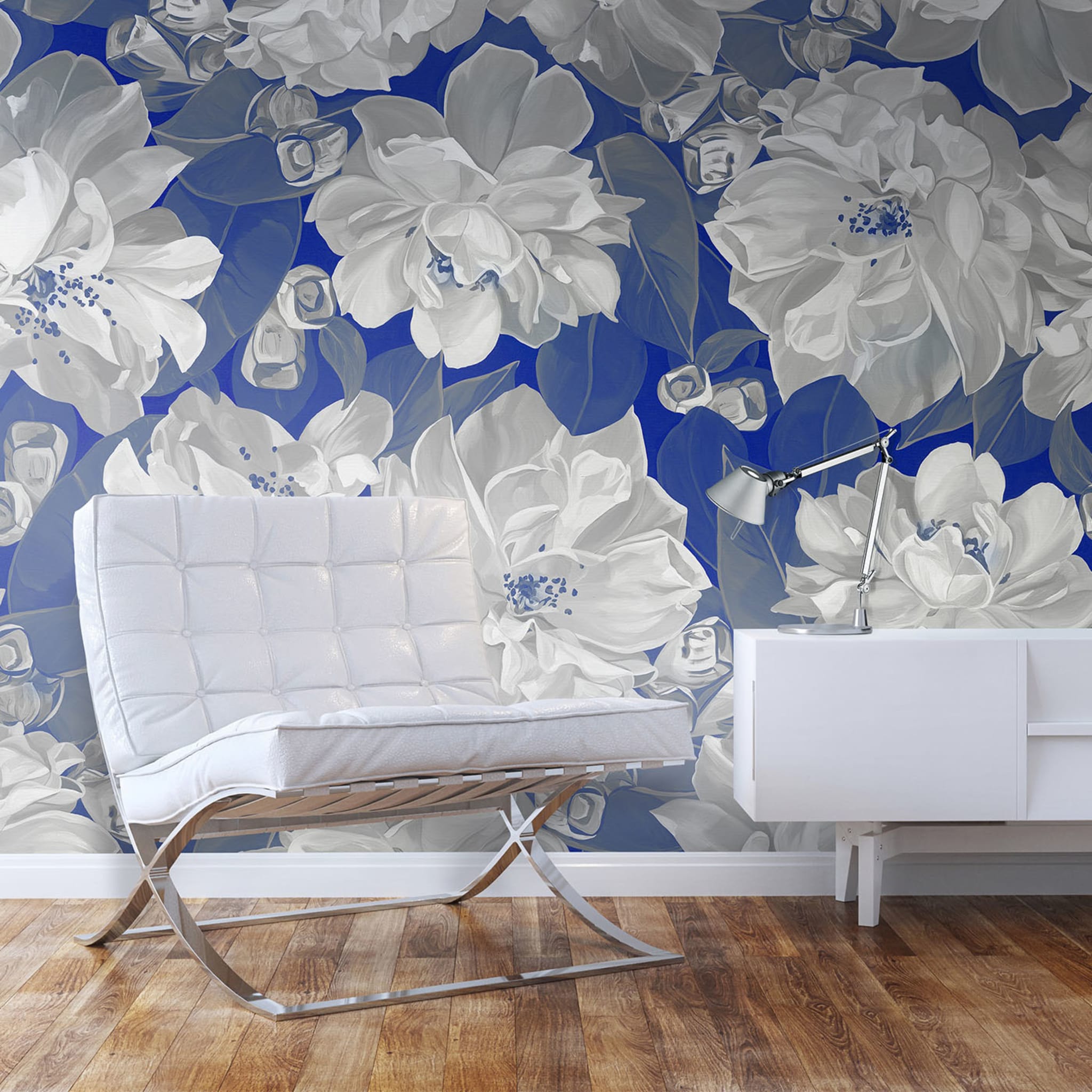 Ophelia Double Cobalt Blue Wallpaper - Alternative view 2