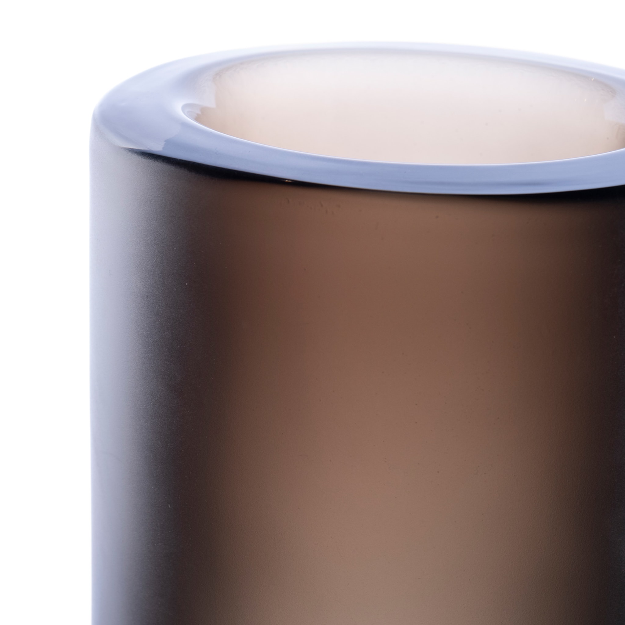 Cilindro Large Vase - Satin - Crystal/Honey - Alternative view 1