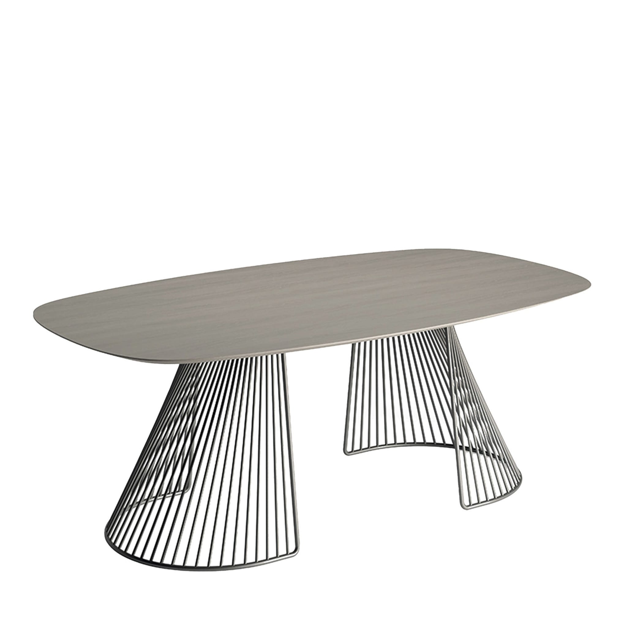 Kanadischer durmast rechteckiger tisch mit gitter von Ciani Design - Hauptansicht