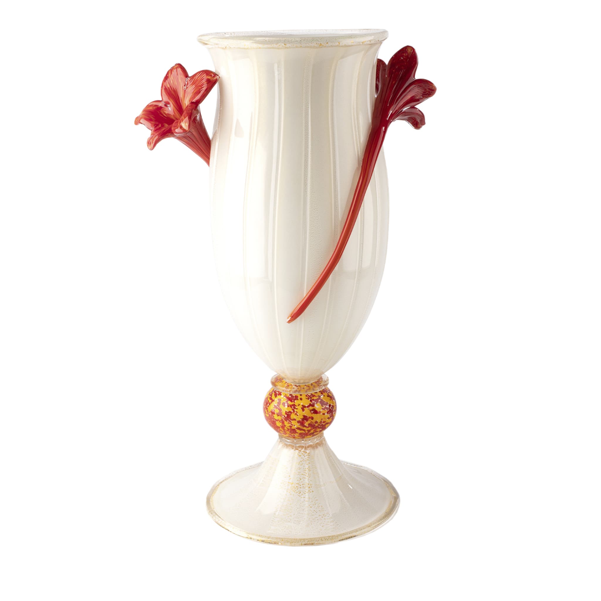Stmat Polychrome Vase with Flowers - Main view