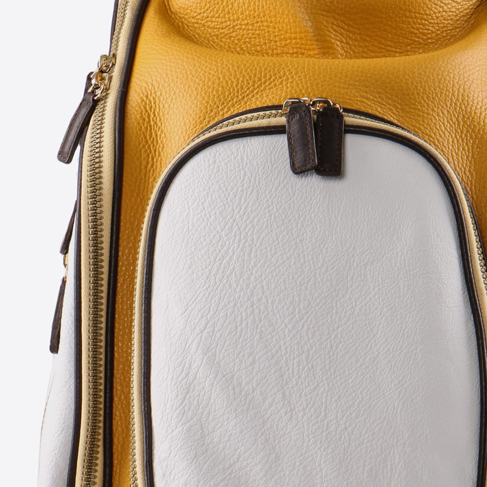 Weiße, gelbe und braune Golftasche - Alternative Ansicht 4